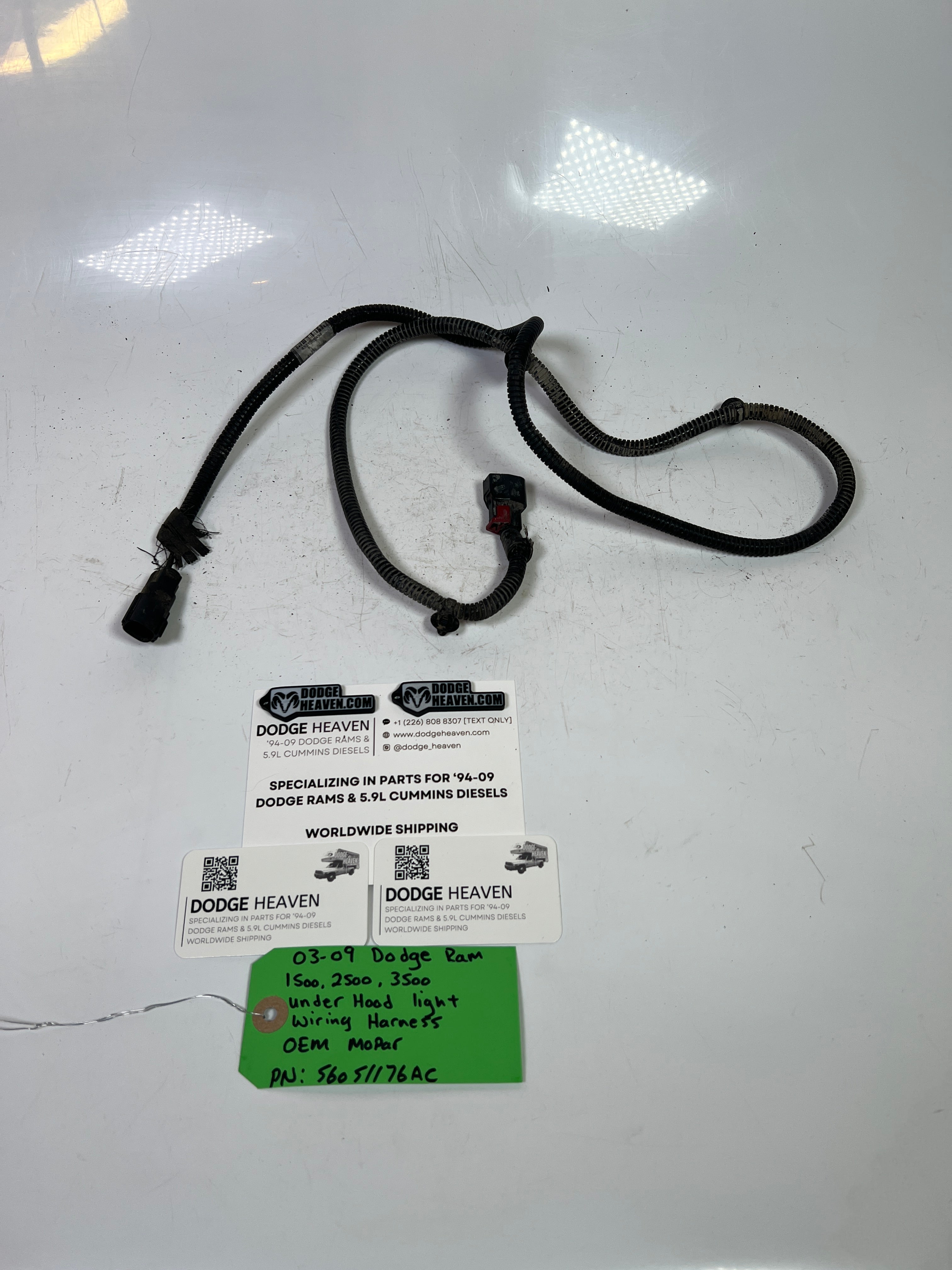 2003-2009 Dodge Ram 1500 2500 3500 Under-Hood Light Wiring Harness (OEM)
