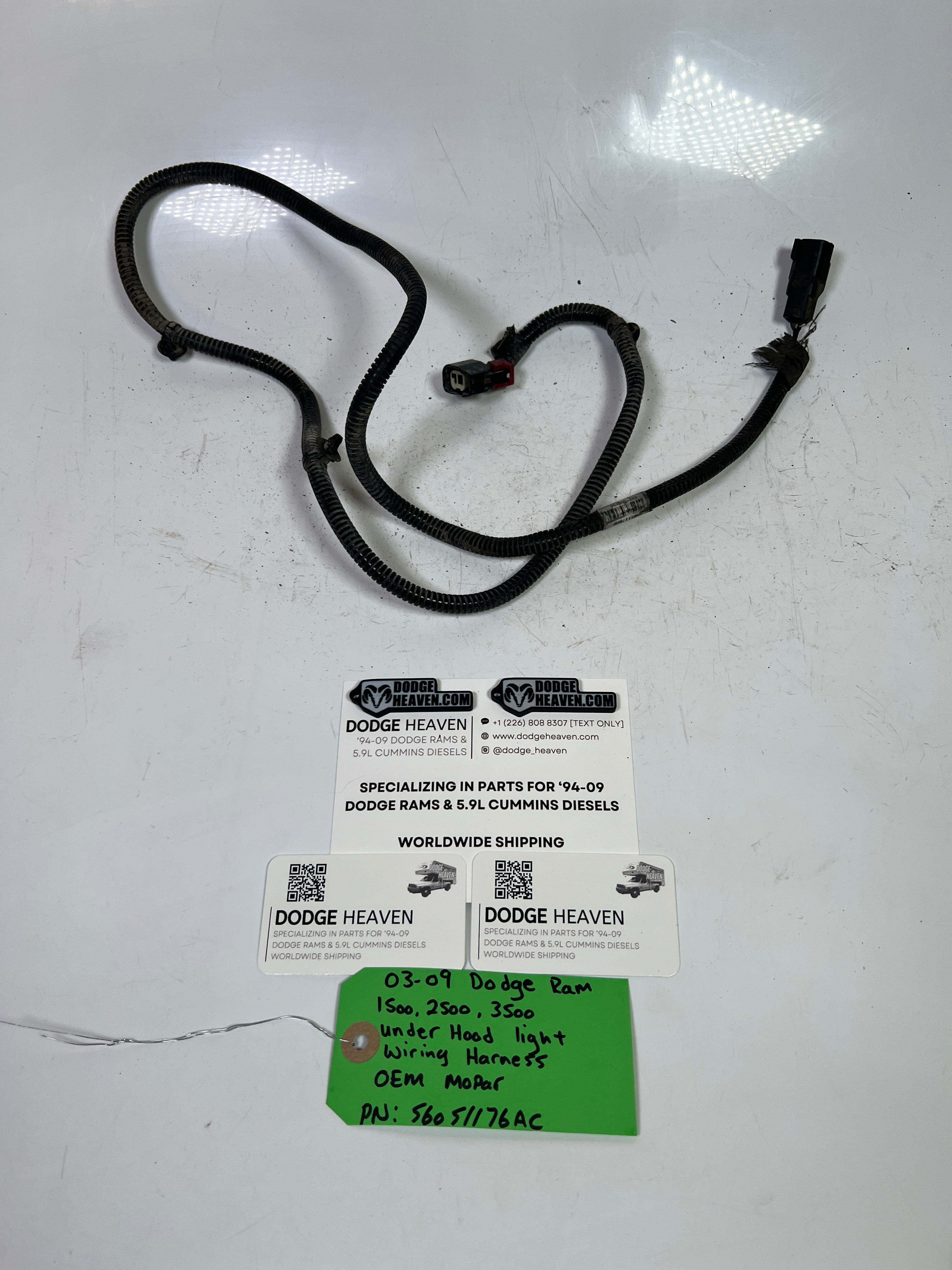 2003-2009 Dodge Ram 1500 2500 3500 Under-Hood Light Wiring Harness (OEM)