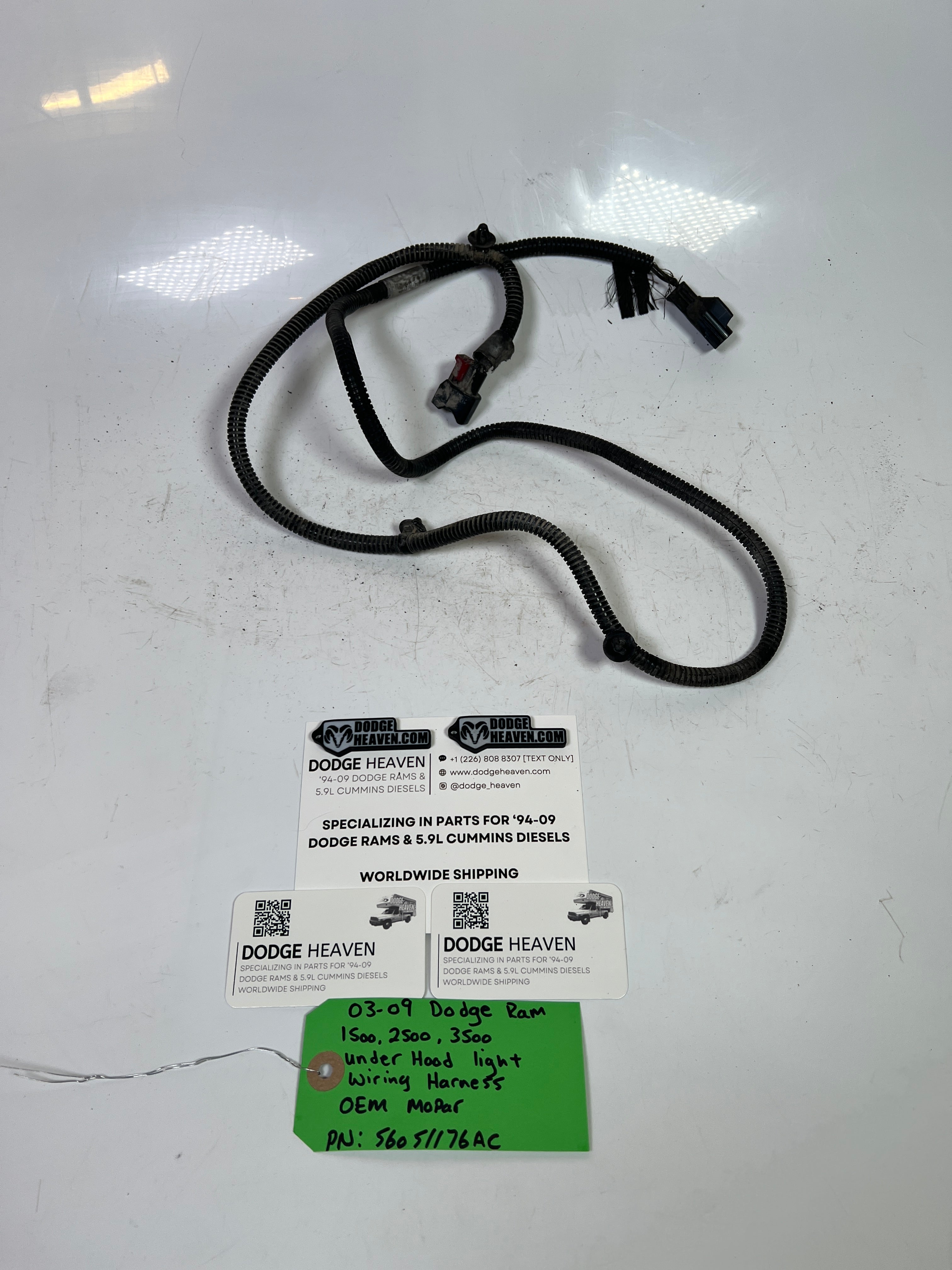 2003-2009 Dodge Ram 1500 2500 3500 Under-Hood Light Wiring Harness (OEM)