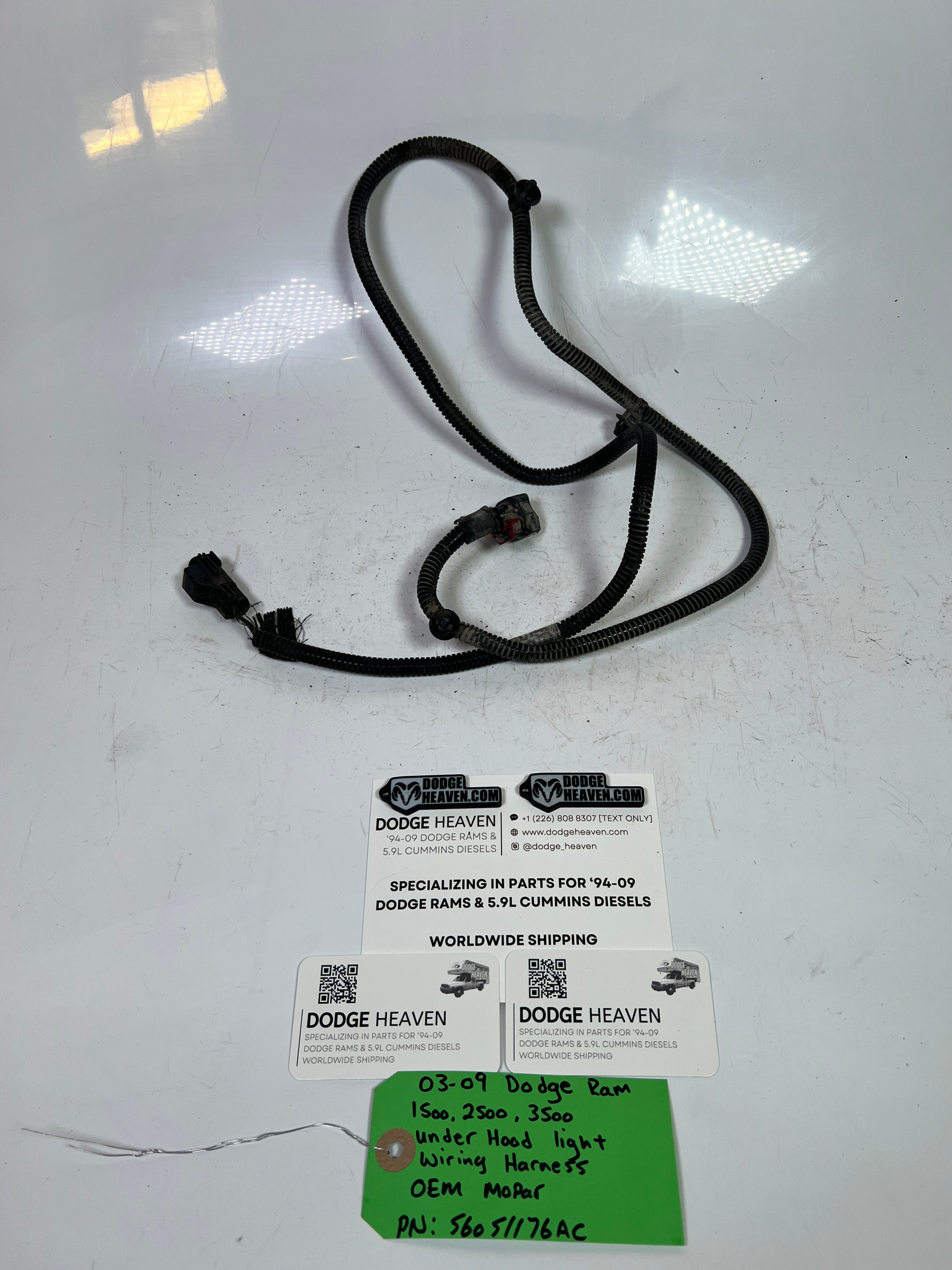 2003-2009 Dodge Ram 1500 2500 3500 Under-Hood Light Wiring Harness (OEM)