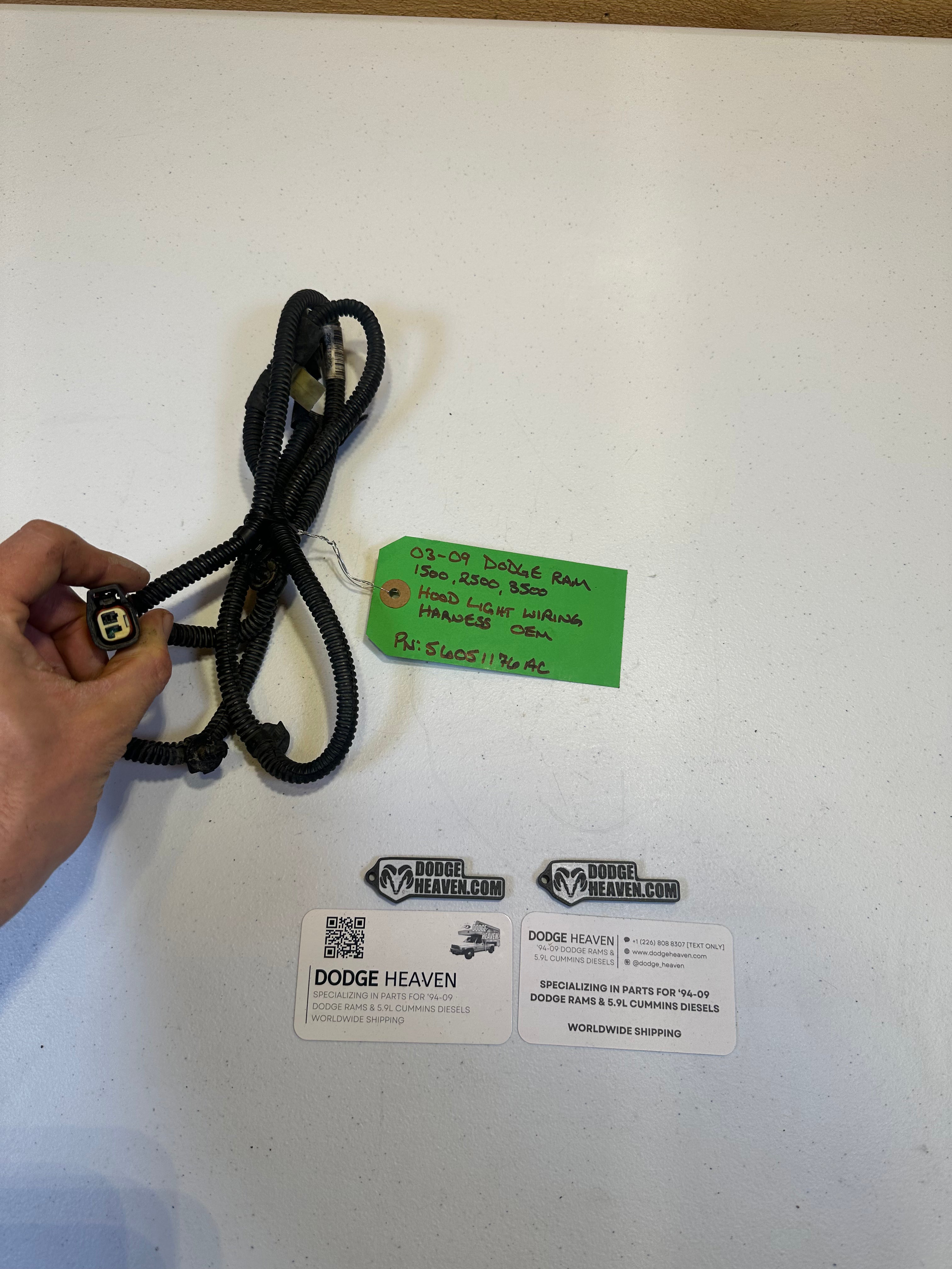 2003-2009 Dodge Ram 1500 2500 3500 Under-Hood Light Wiring Harness (OEM)