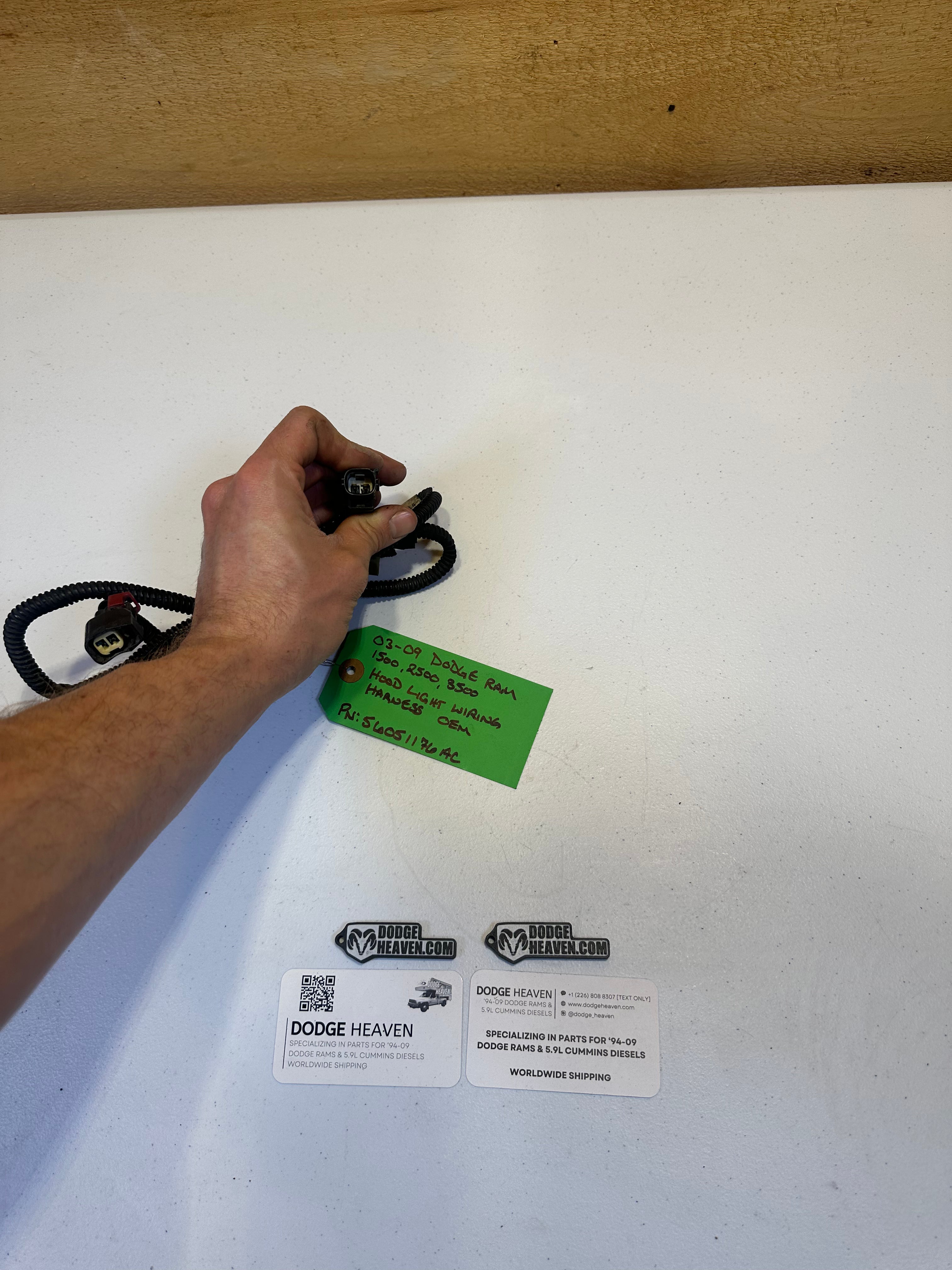 2003-2009 Dodge Ram 1500 2500 3500 Under-Hood Light Wiring Harness (OEM)