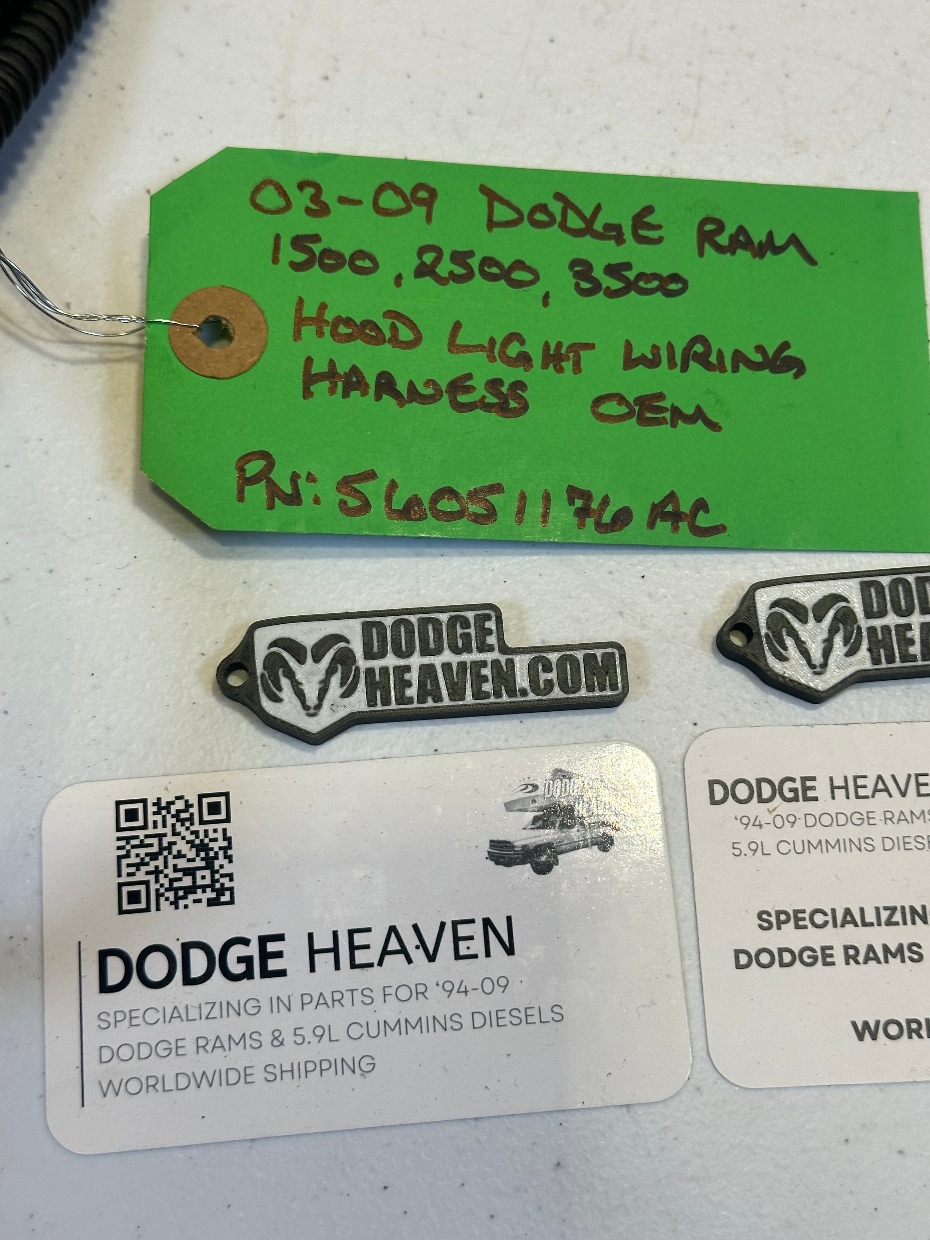 2003-2009 Dodge Ram 1500 2500 3500 Under-Hood Light Wiring Harness (OEM)