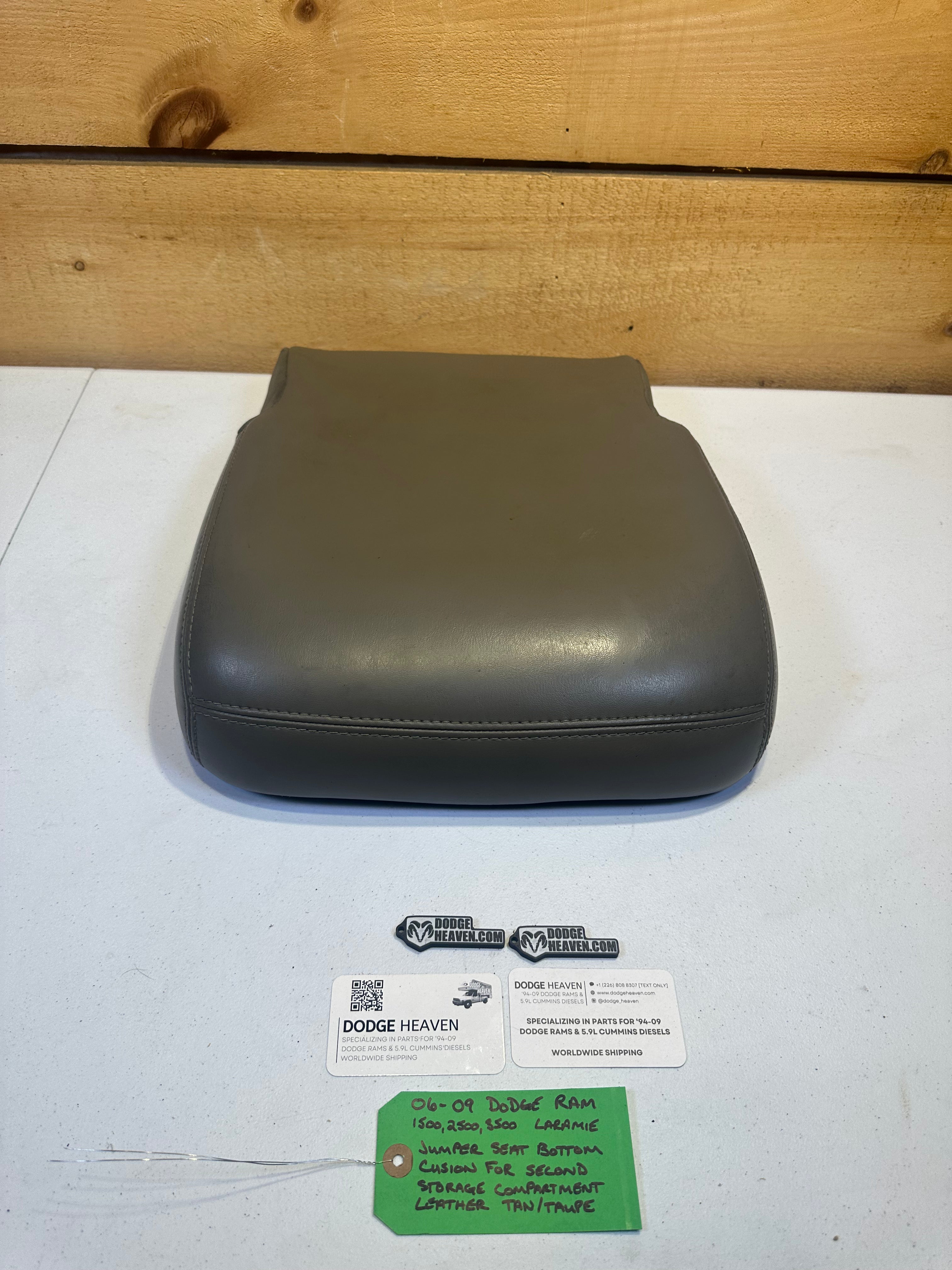 2006-2009 Dodge Ram Jumper Seat Bottom Cushion for Second Storage Compartment Tan (OEM)