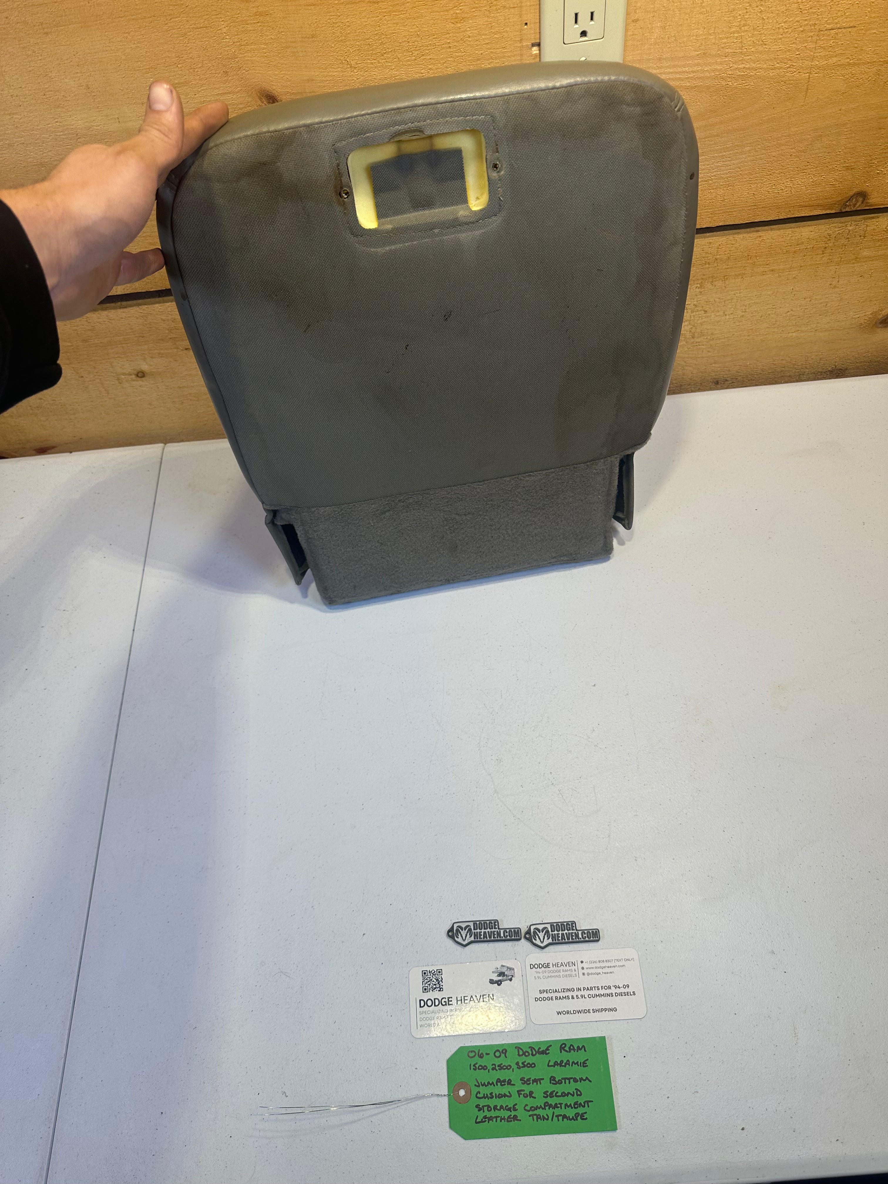 2006-2009 Dodge Ram Jumper Seat Bottom Cushion for Second Storage Compartment Tan (OEM)