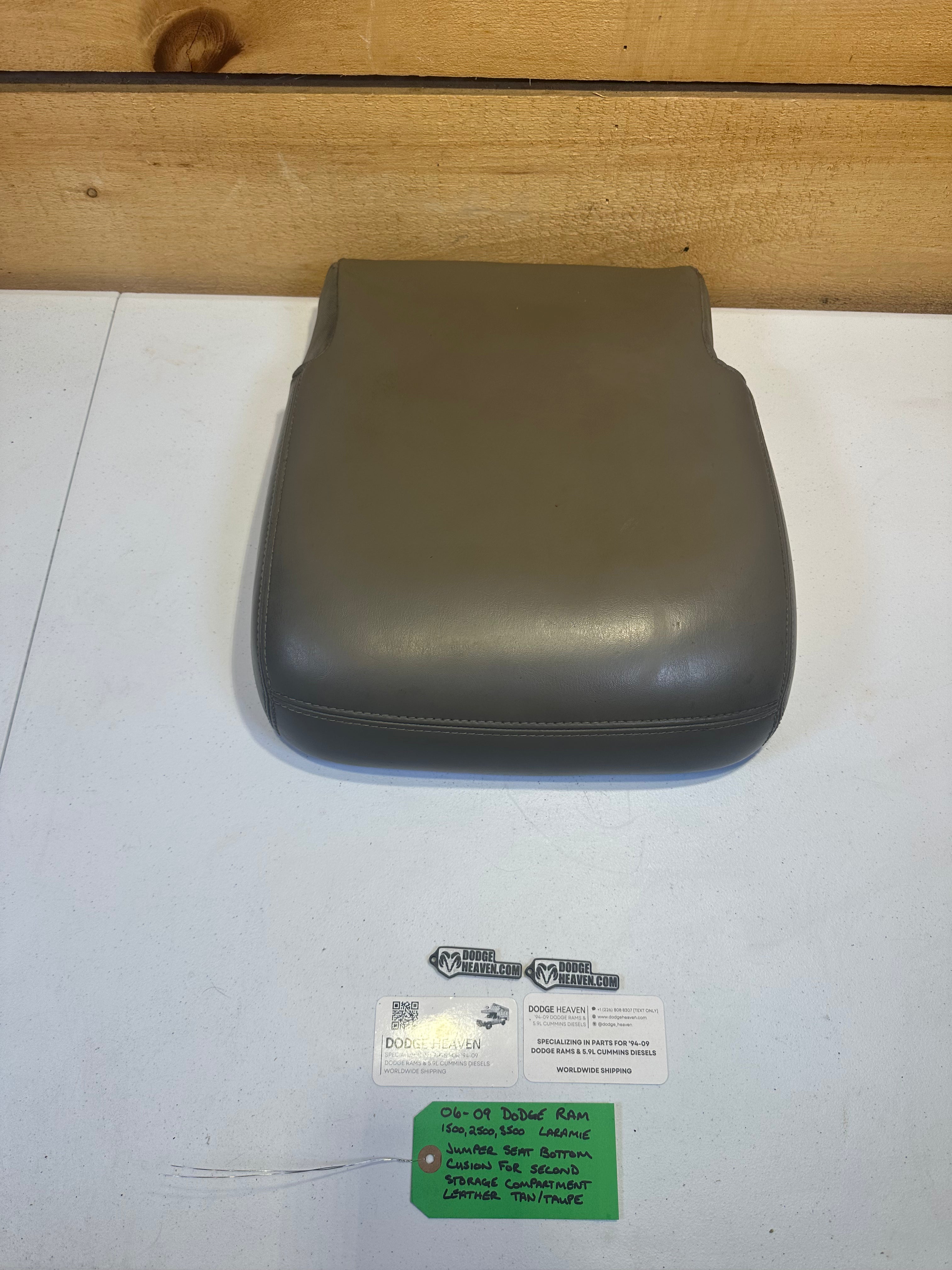 2006-2009 Dodge Ram Jumper Seat Bottom Cushion for Second Storage Compartment Tan (OEM)