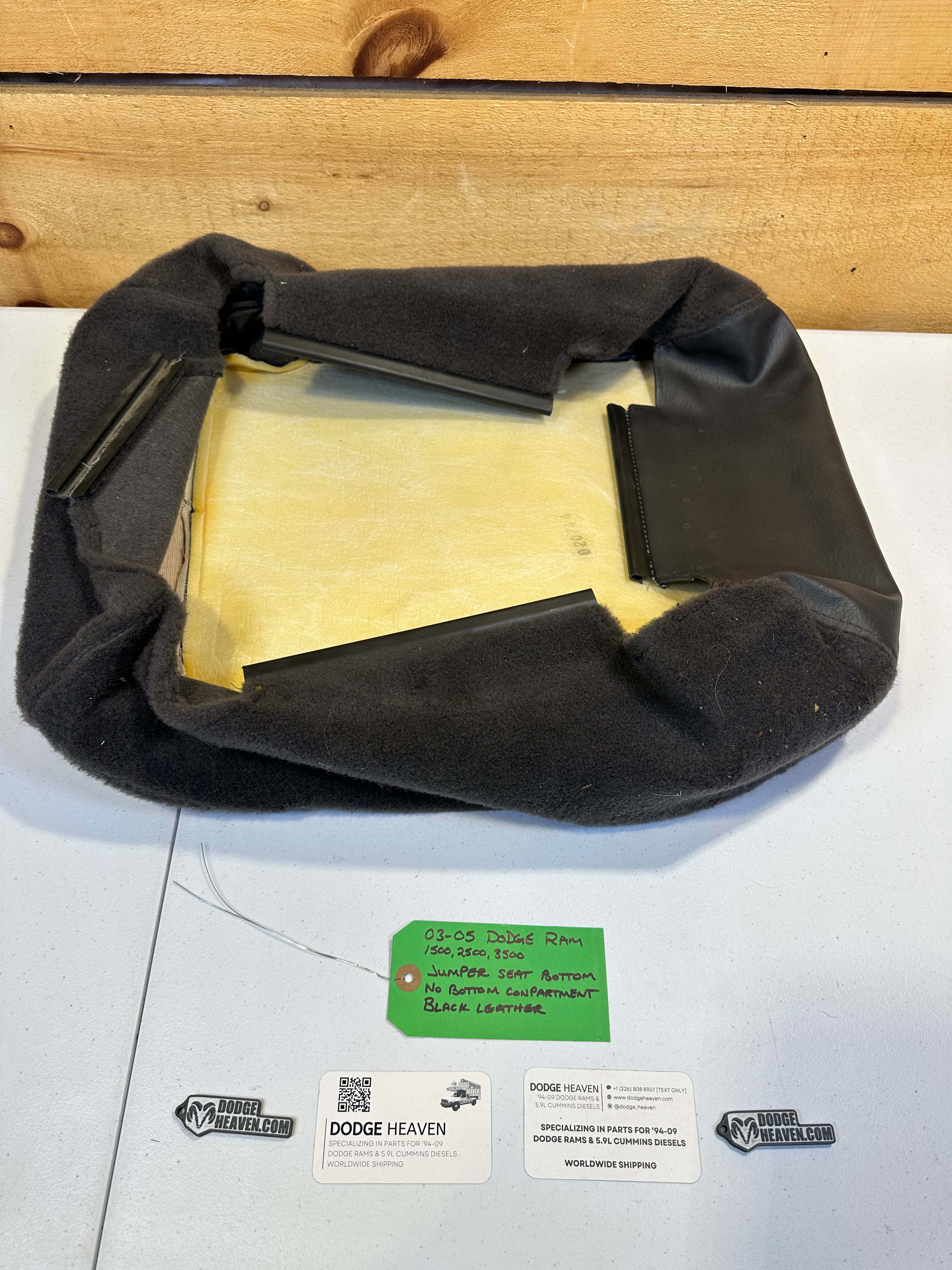 2003-2005 Dodge Ram Center Console Jumper Seat Bottom w/o Bottom Storage (OEM)