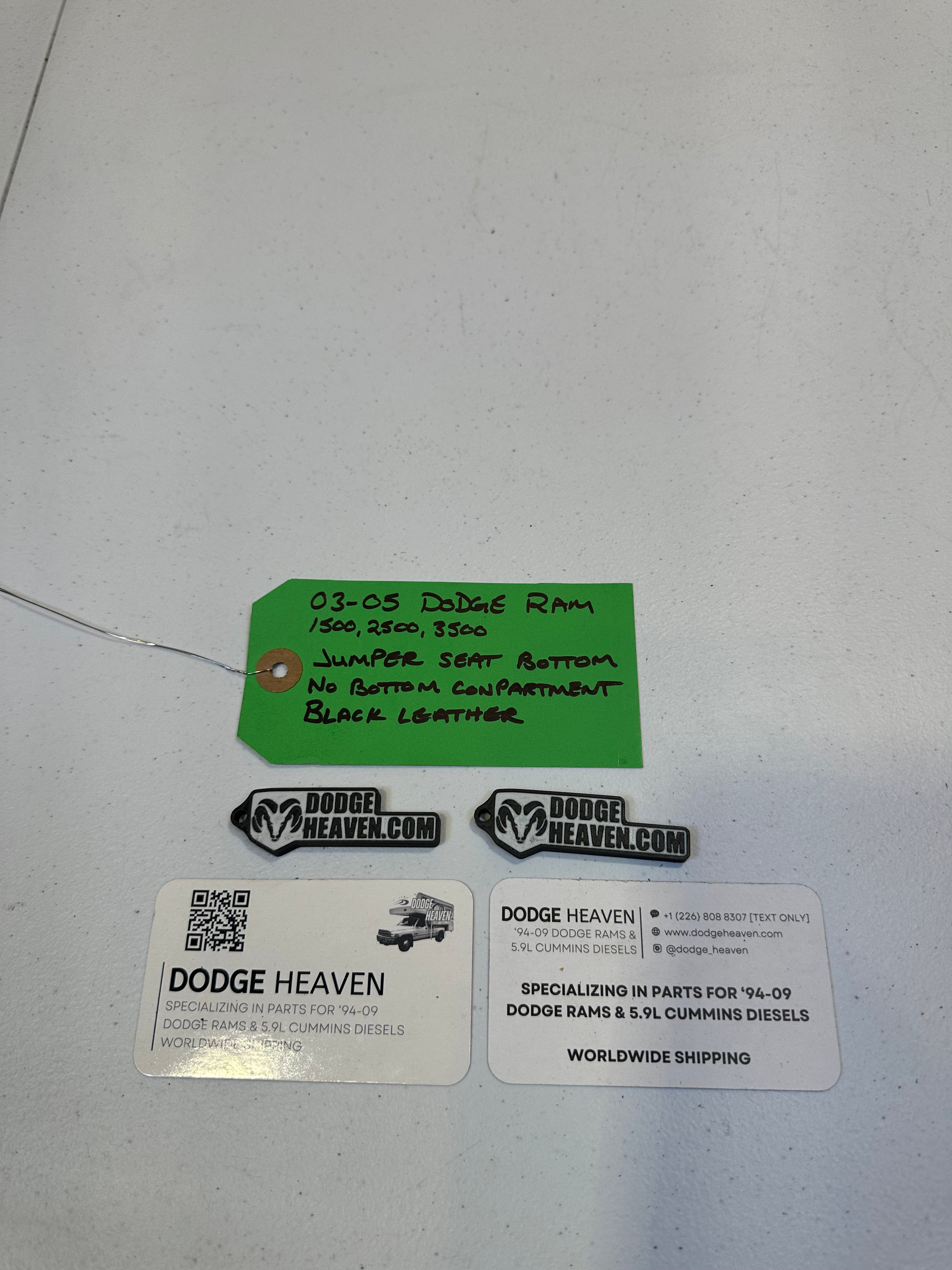 2003-2005 Dodge Ram Center Console Jumper Seat Bottom w/o Bottom Storage (OEM)