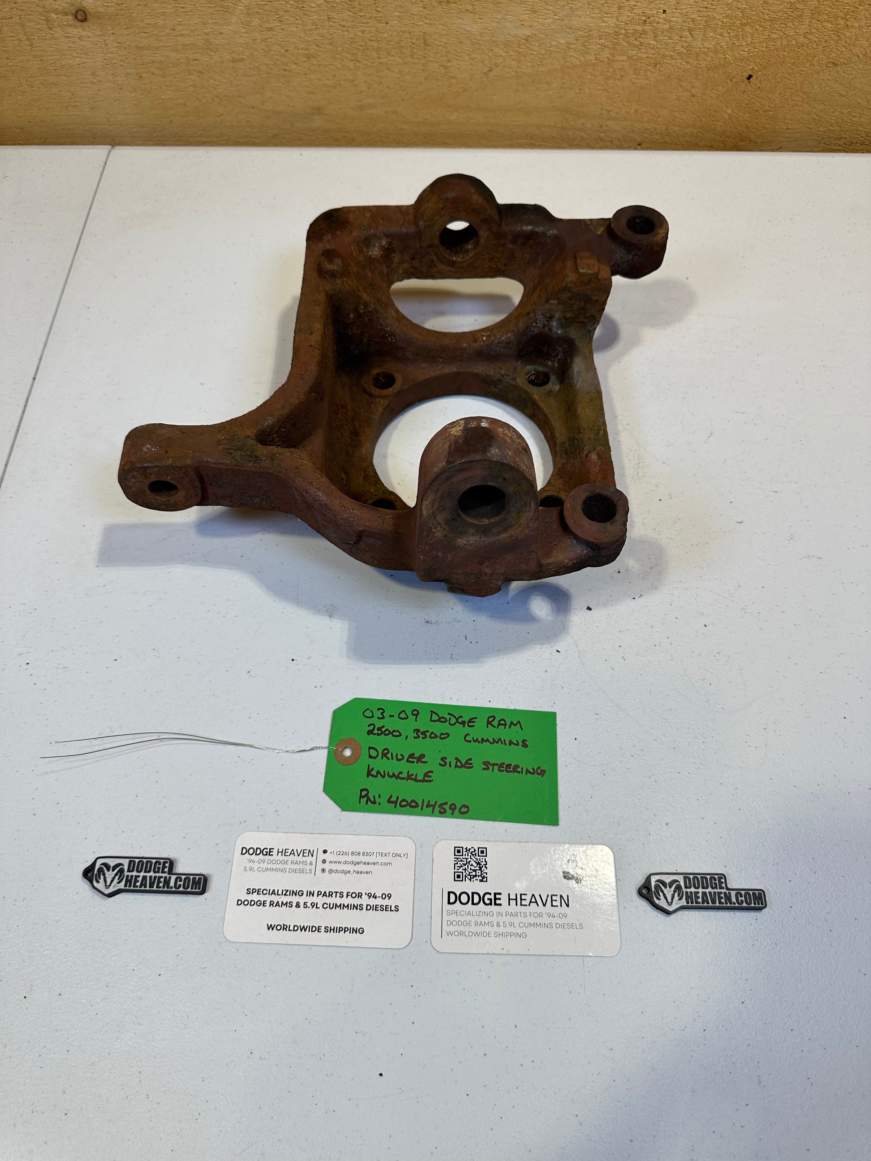 2003-2009 Dodge Ram 2500 3500 AAM 9.25 4x4 Driver-Side Steering Knuckle (OEM)