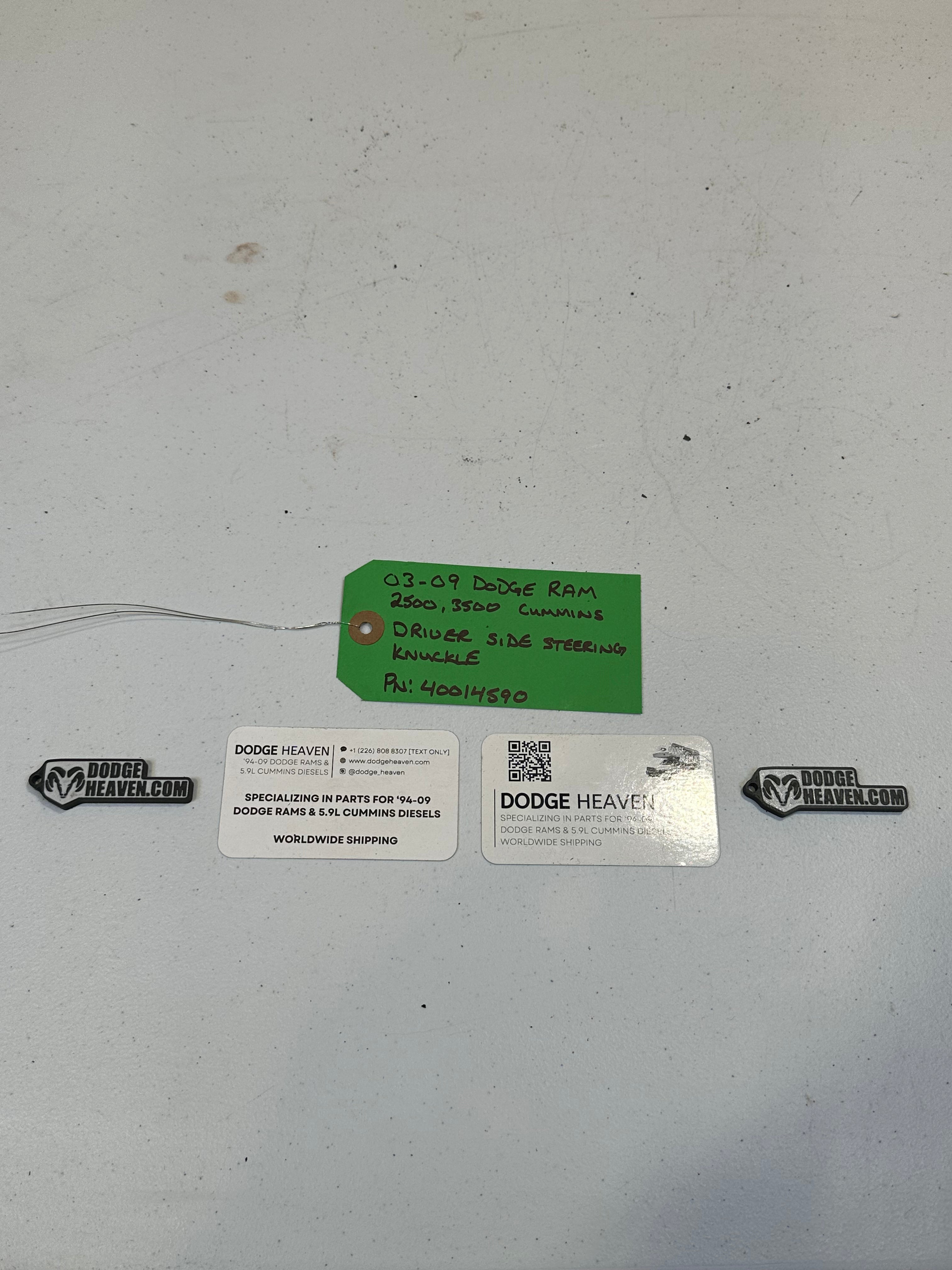 2003-2009 Dodge Ram 2500 3500 AAM 9.25 4x4 Driver-Side Steering Knuckle (OEM)