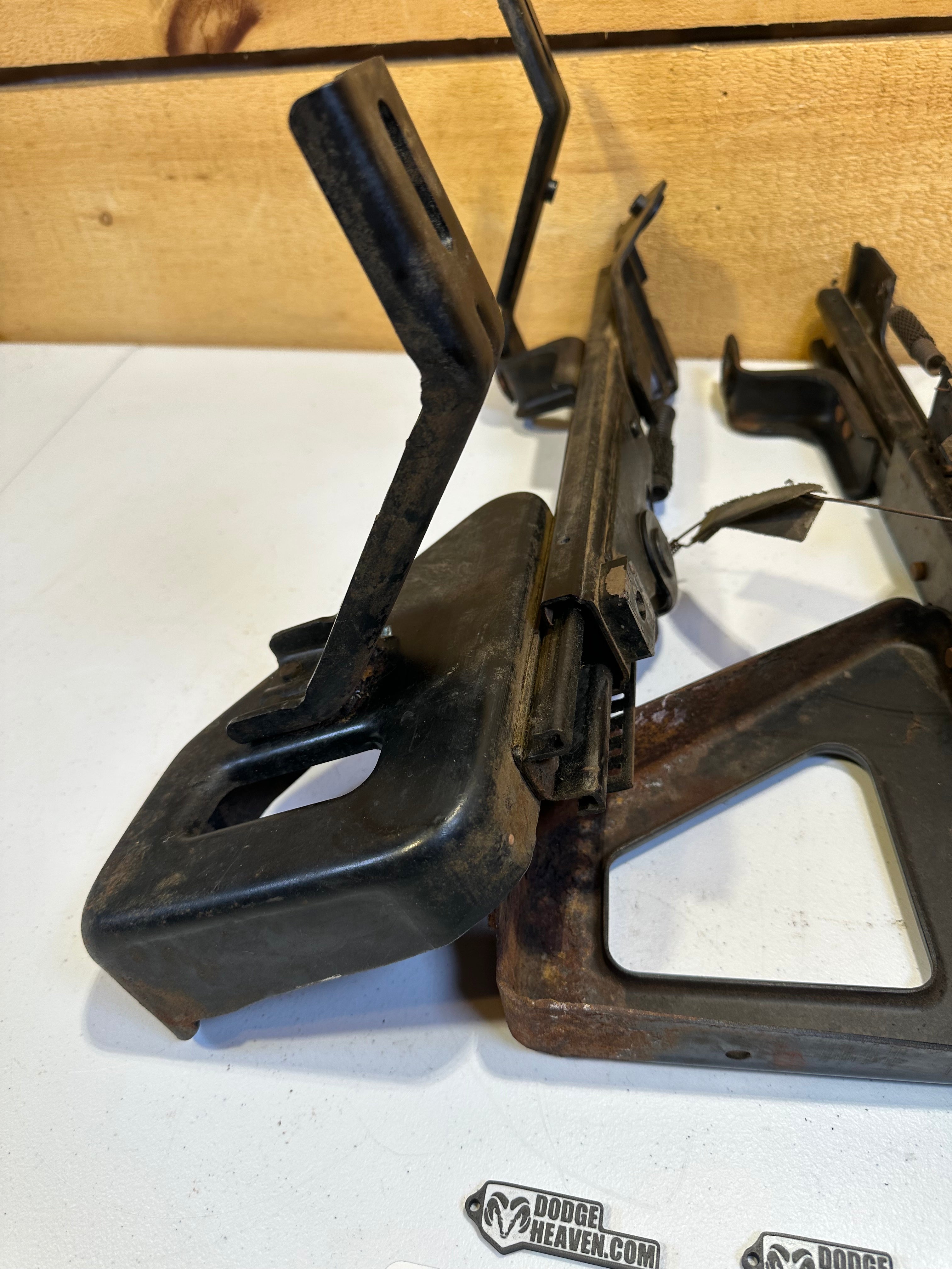1994-2002 Dodge Ram Single Cab Driver-Side Manual Seat Brackets (OEM)