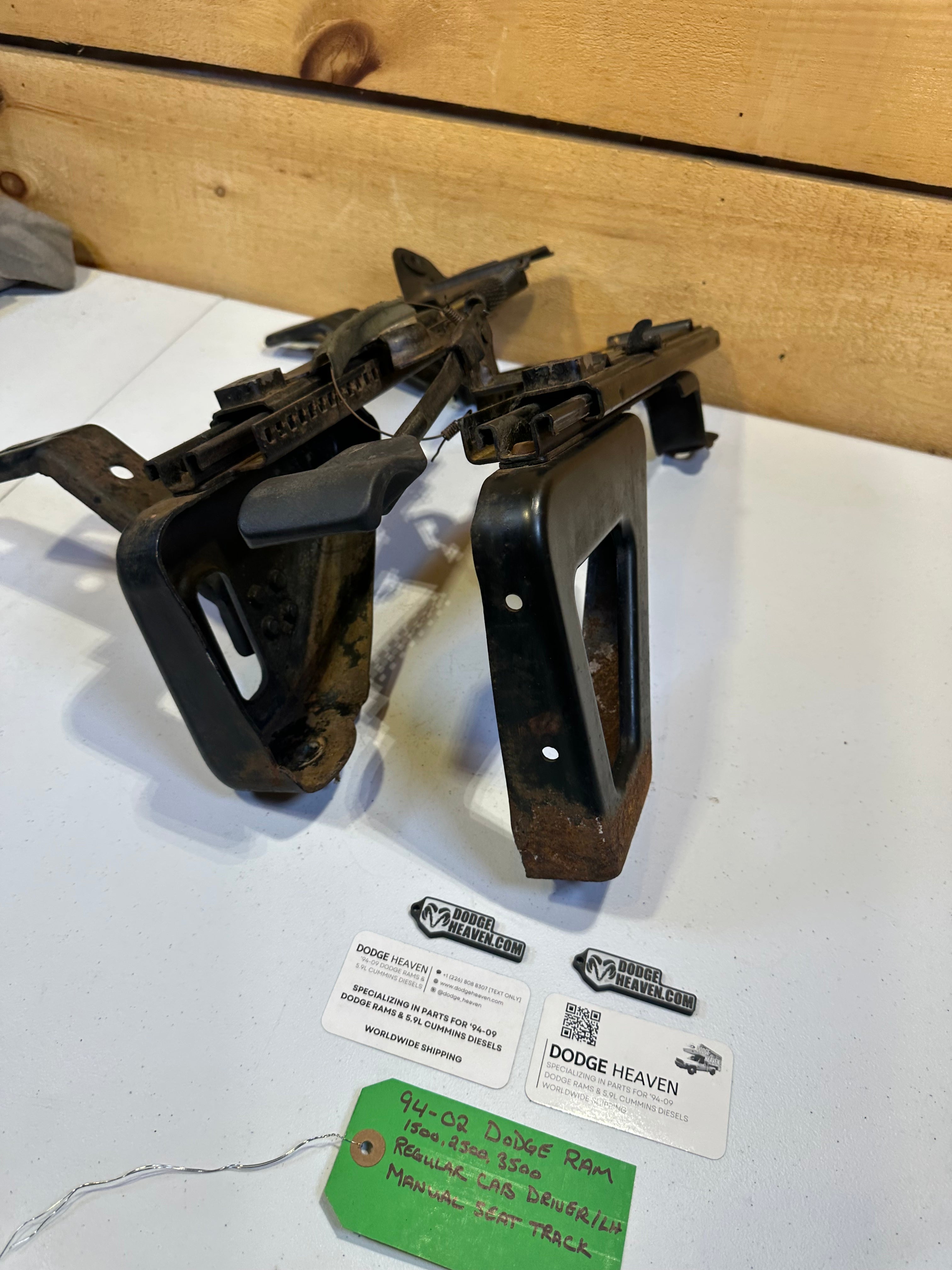 1994-2002 Dodge Ram Single Cab Driver-Side Manual Seat Brackets (OEM)