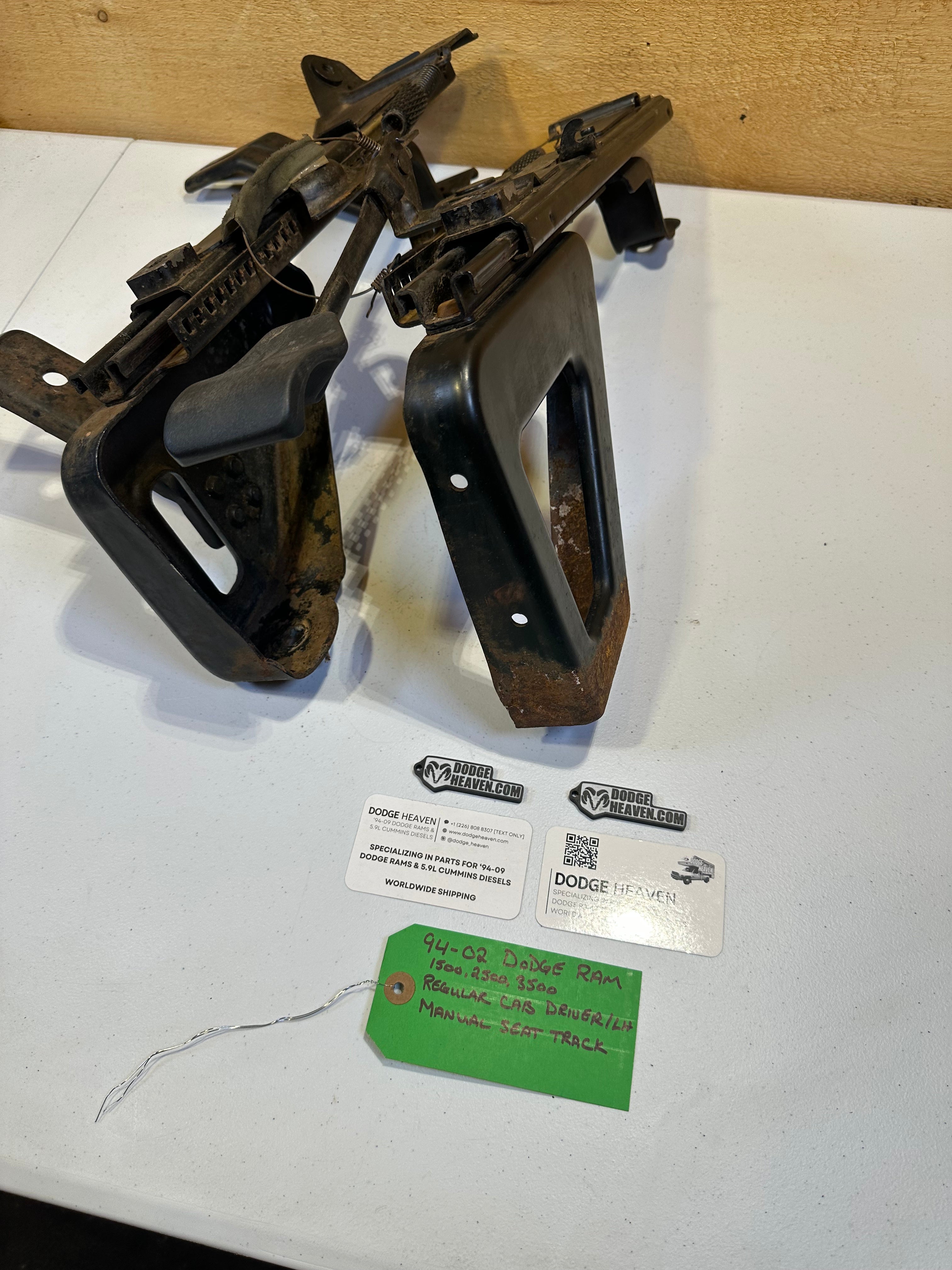 1994-2002 Dodge Ram Single Cab Driver-Side Manual Seat Brackets (OEM)