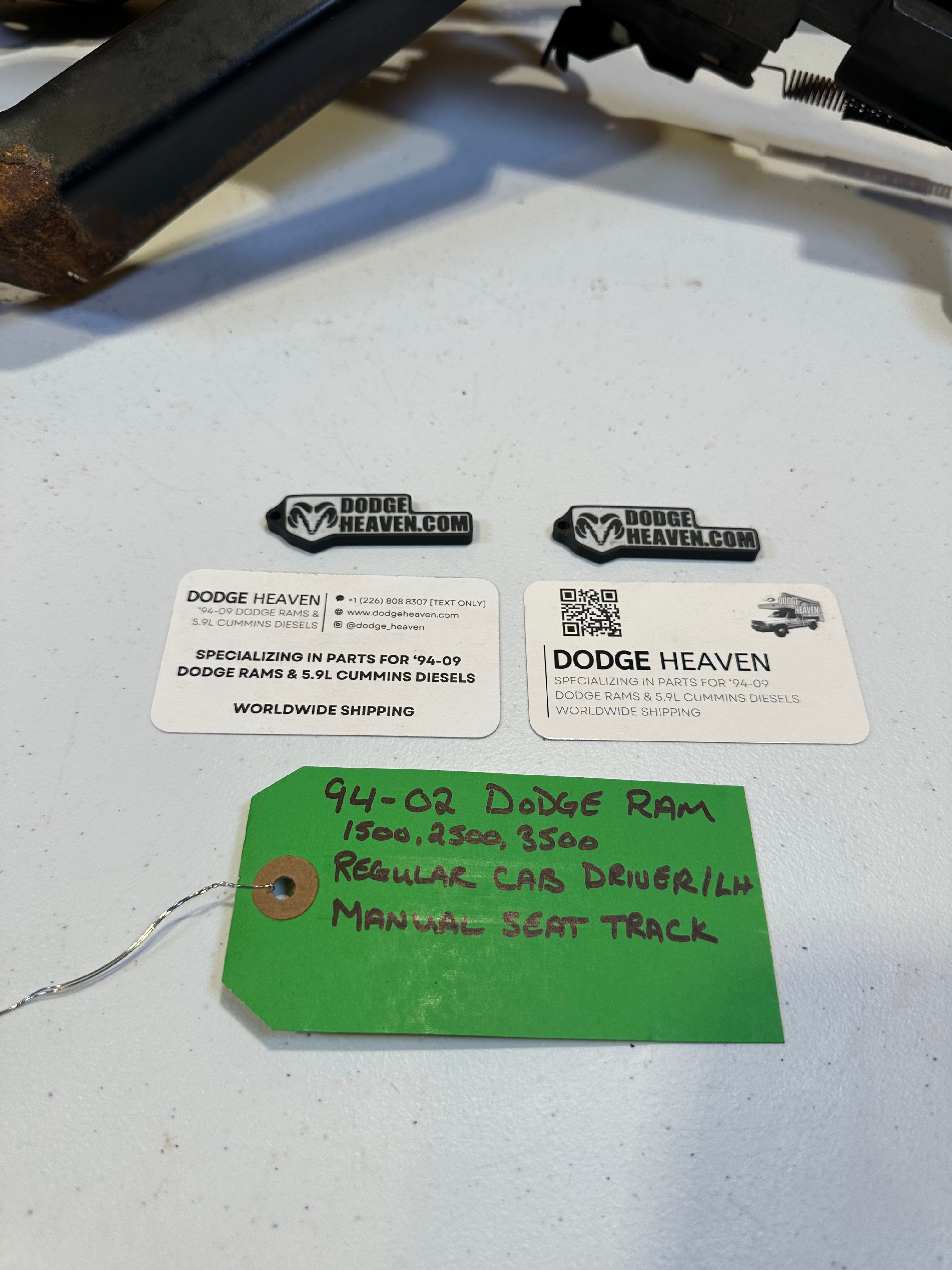 1994-2002 Dodge Ram Single Cab Driver-Side Manual Seat Brackets (OEM)