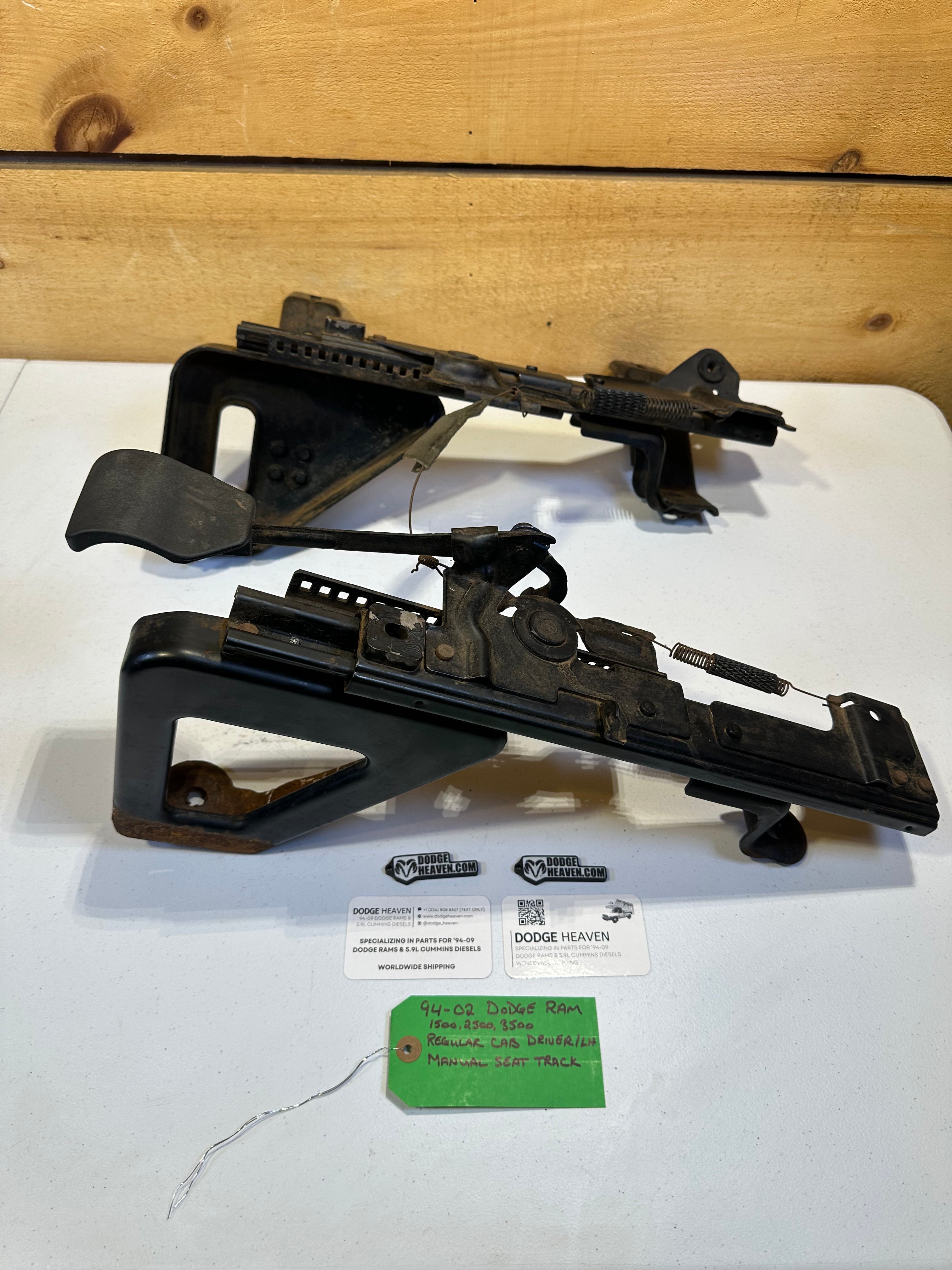 1994-2002 Dodge Ram Single Cab Driver-Side Manual Seat Brackets (OEM)