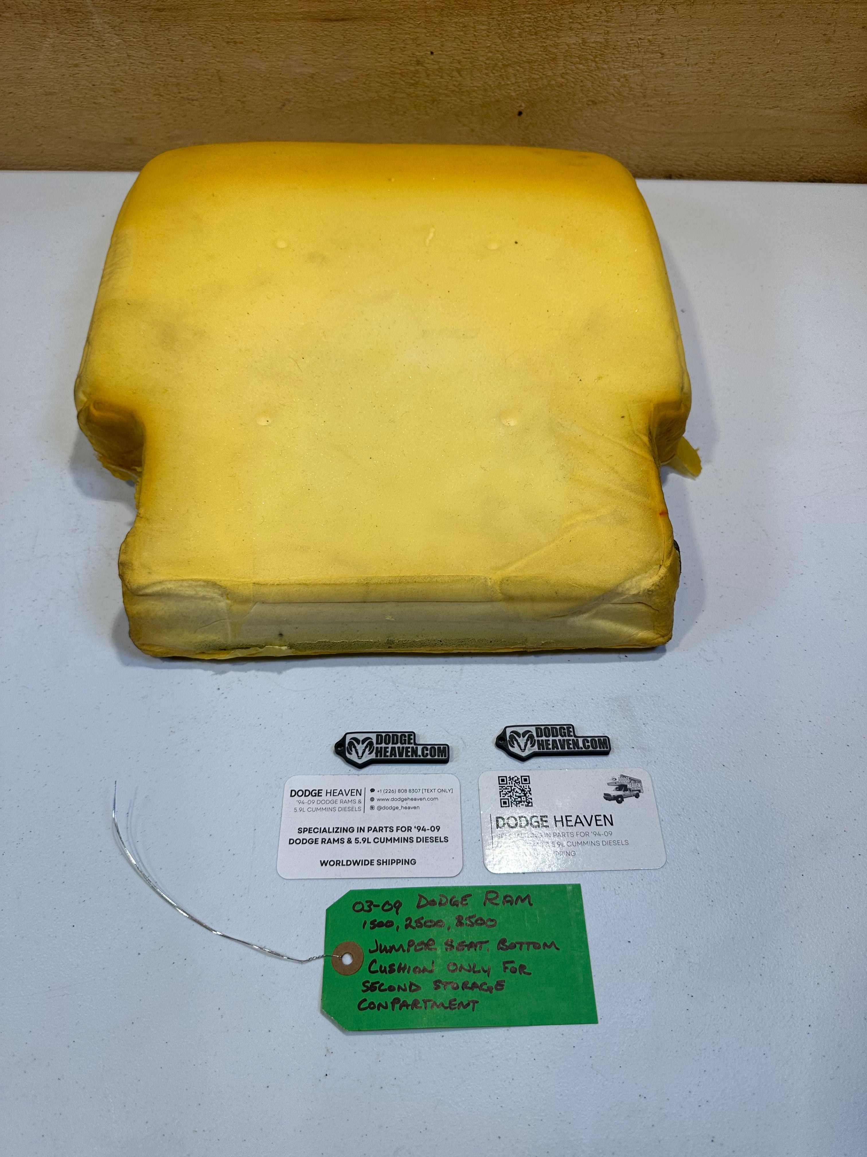 2003-2009 Dodge Ram Jumper Seat Bottom Foam Only for Second Storage Compartment (OEM)