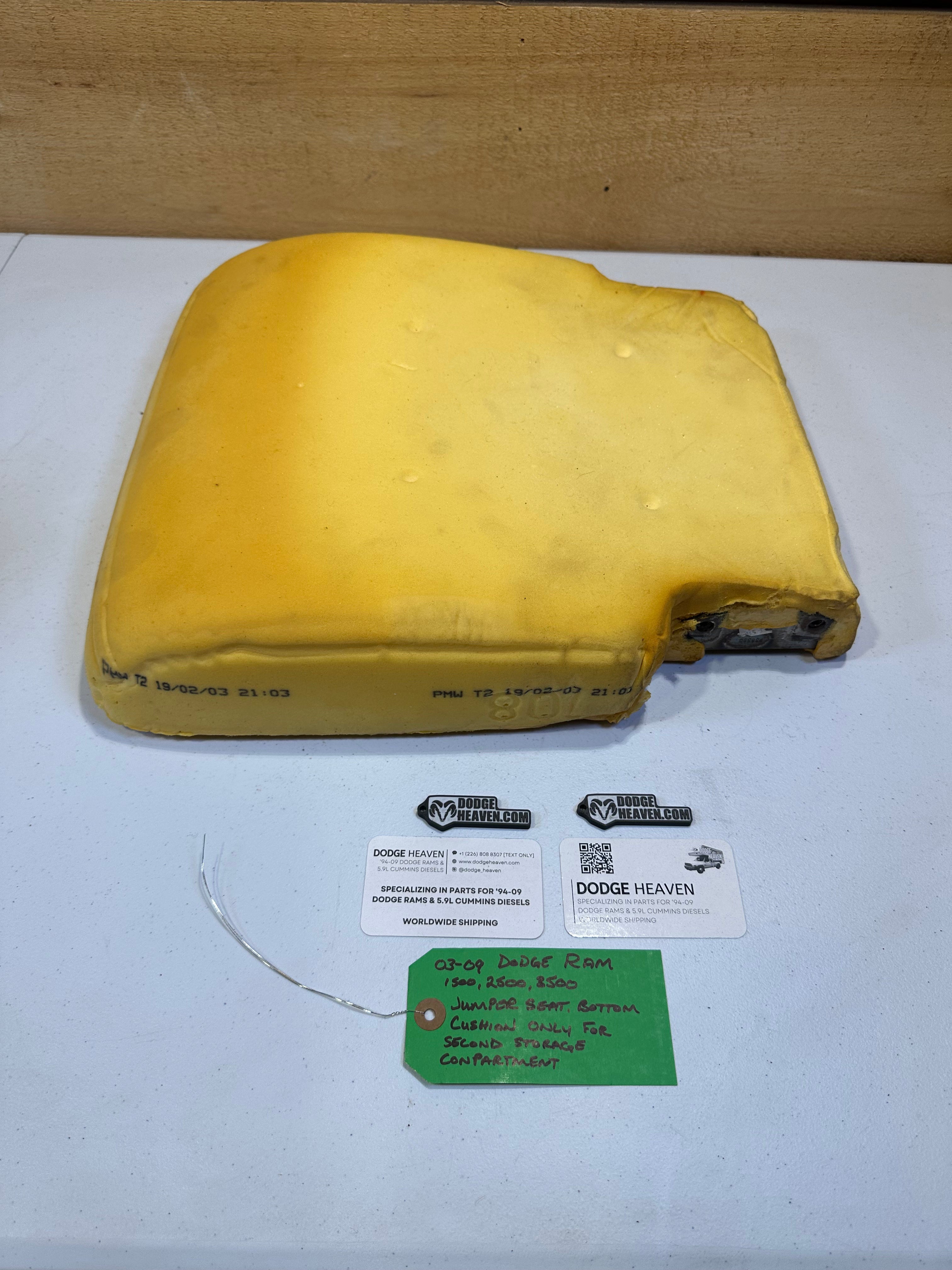2003-2009 Dodge Ram Jumper Seat Bottom Foam Only for Second Storage Compartment (OEM)