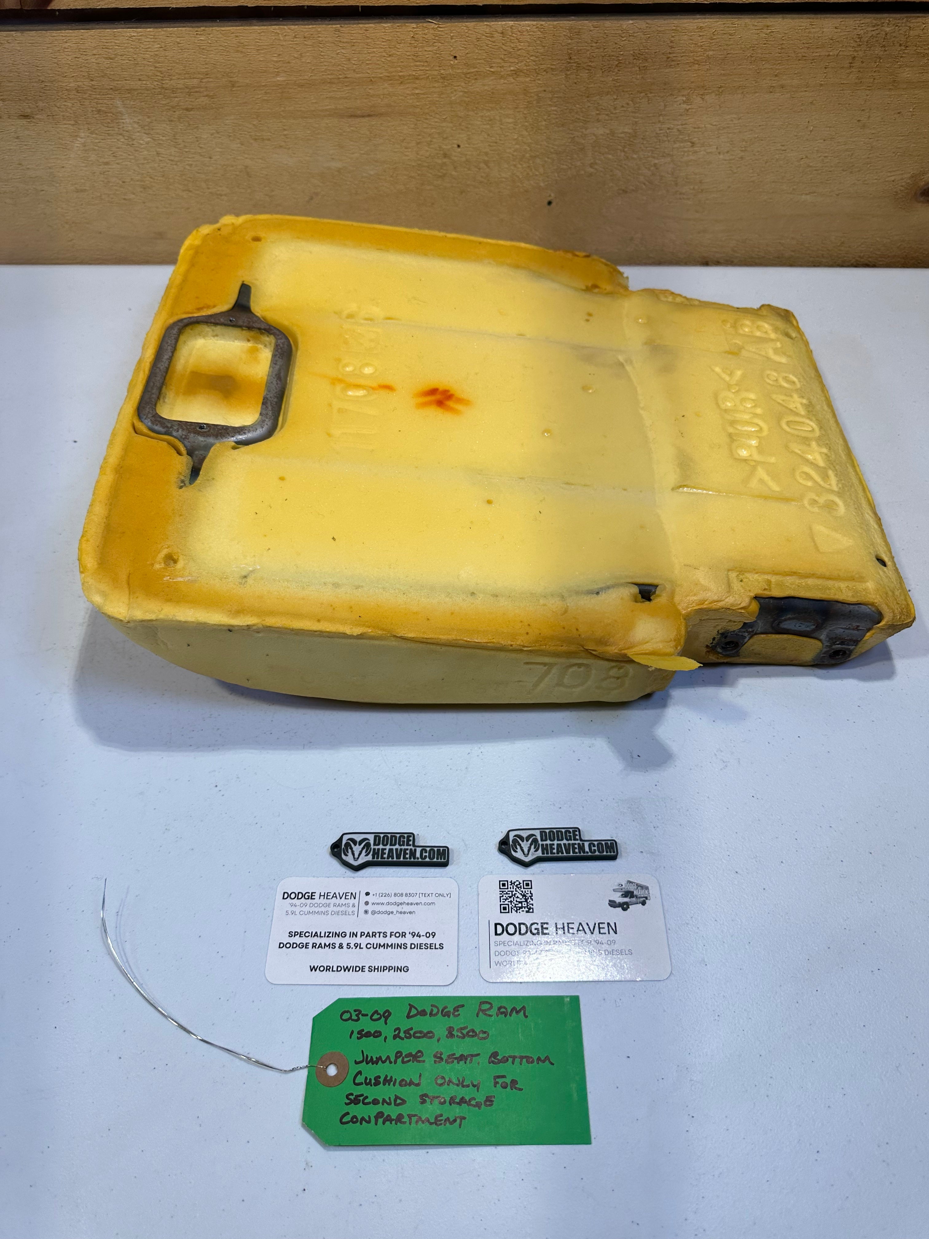 2003-2009 Dodge Ram Jumper Seat Bottom Foam Only for Second Storage Compartment (OEM)