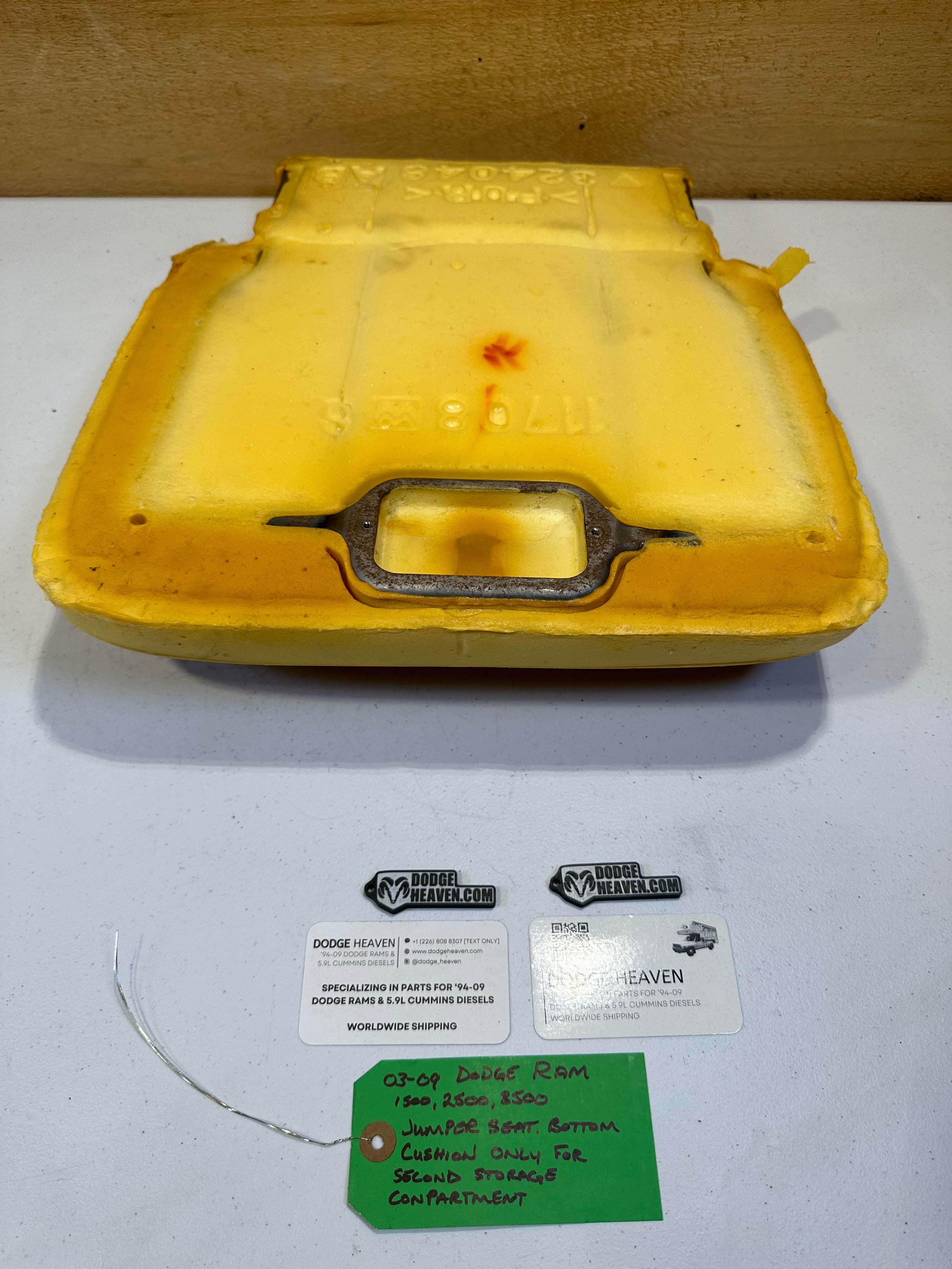 2003-2009 Dodge Ram Jumper Seat Bottom Foam Only for Second Storage Compartment (OEM)