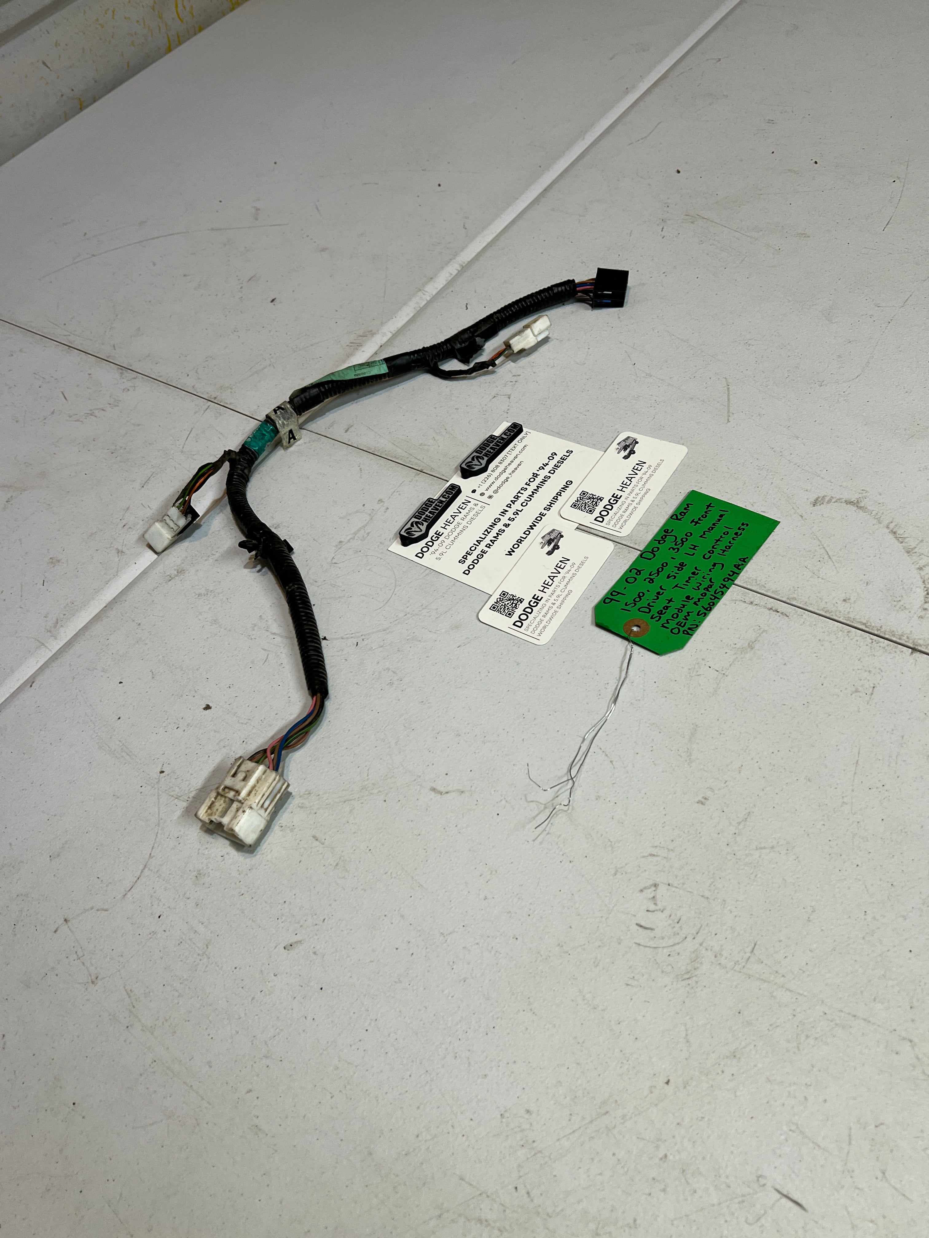 1999-2002 Dodge Ram Driver-Side Manual Seat Timer Control Module Harness (OEM)