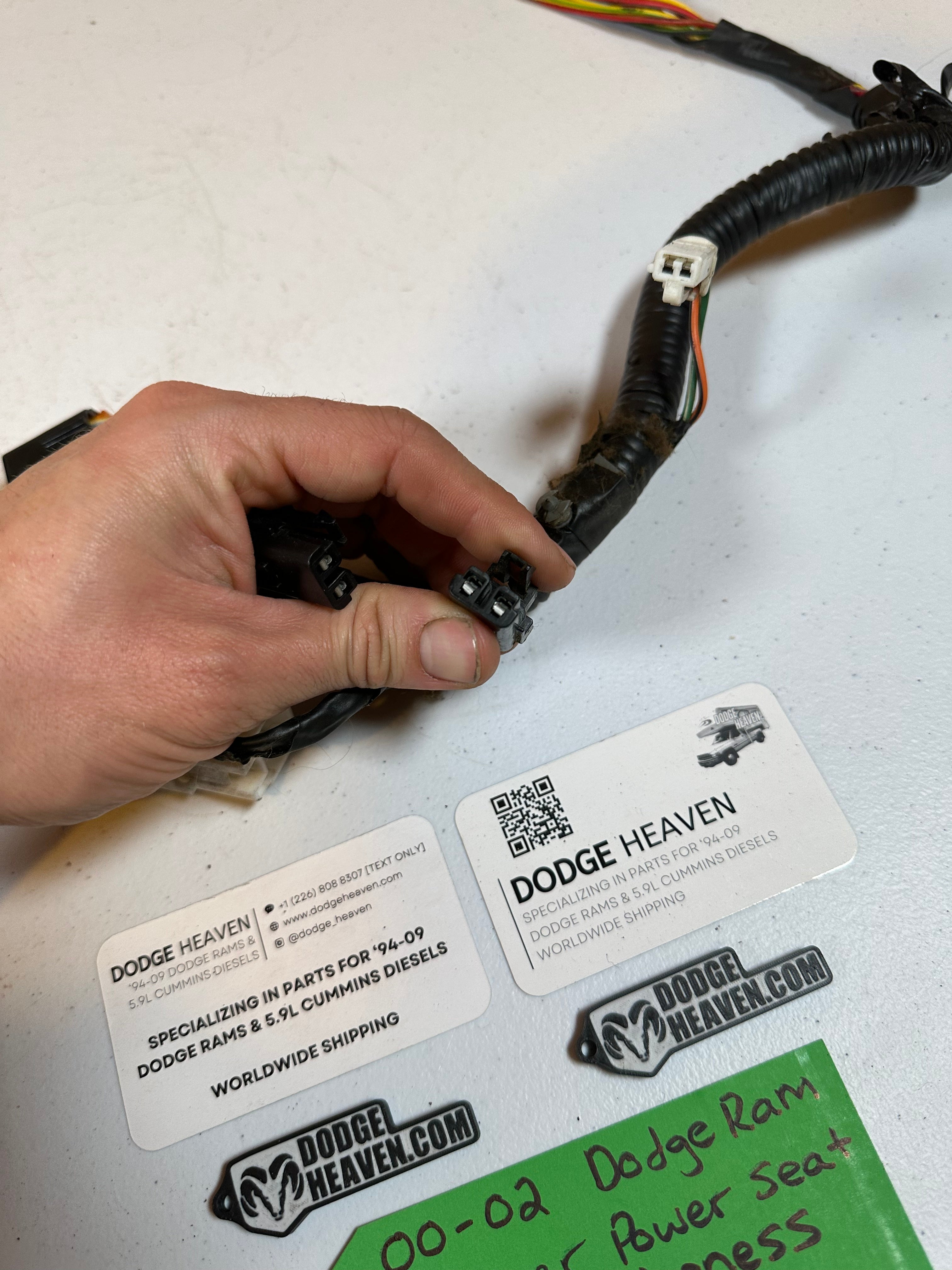 2000-2002 Dodge Ram Driver-Side Power Seat Wiring Harness 4-Button (OEM)