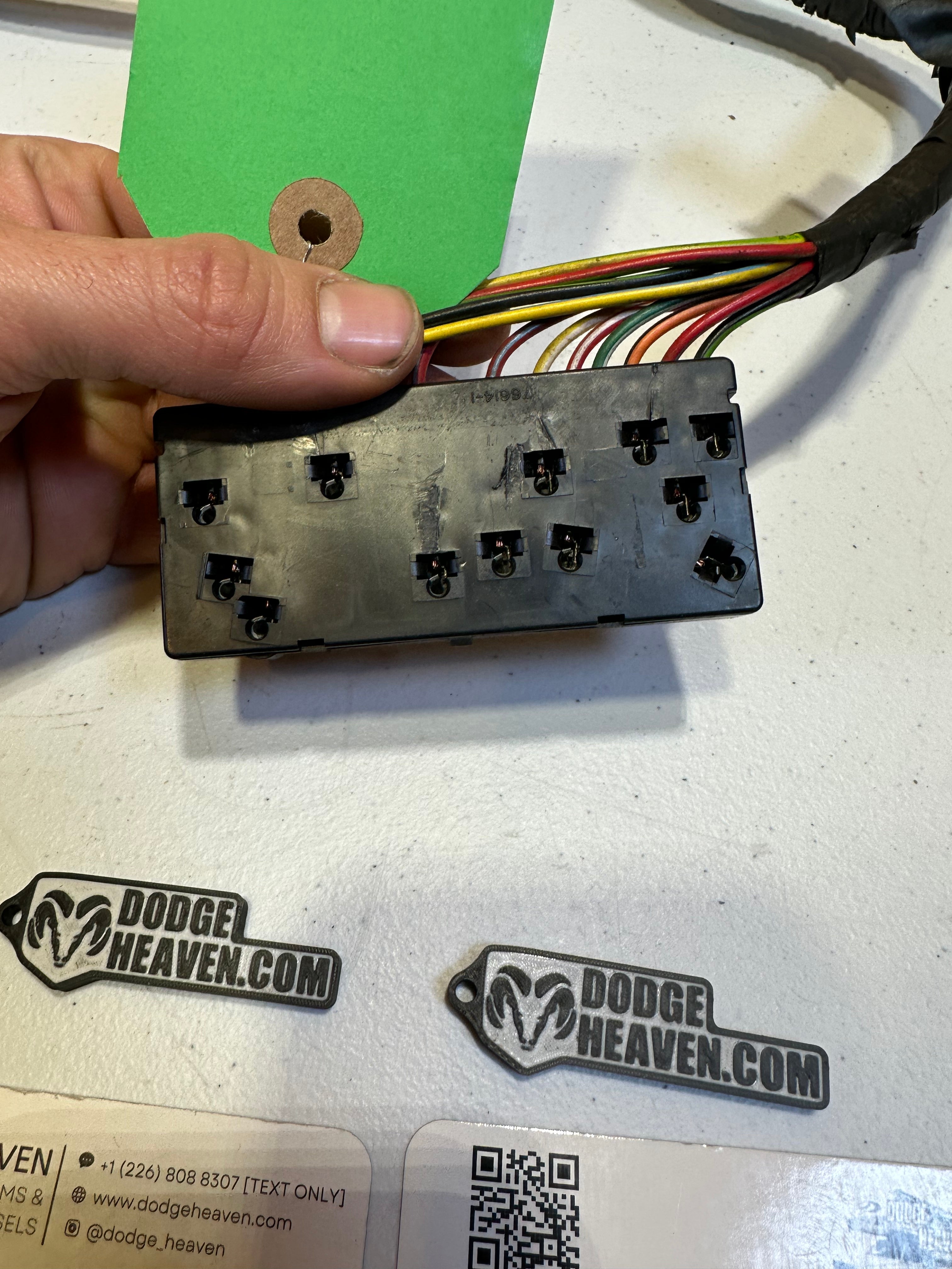 2000-2002 Dodge Ram Driver-Side w Power Heated Lumbar Seat Wiring Harness (OEM)