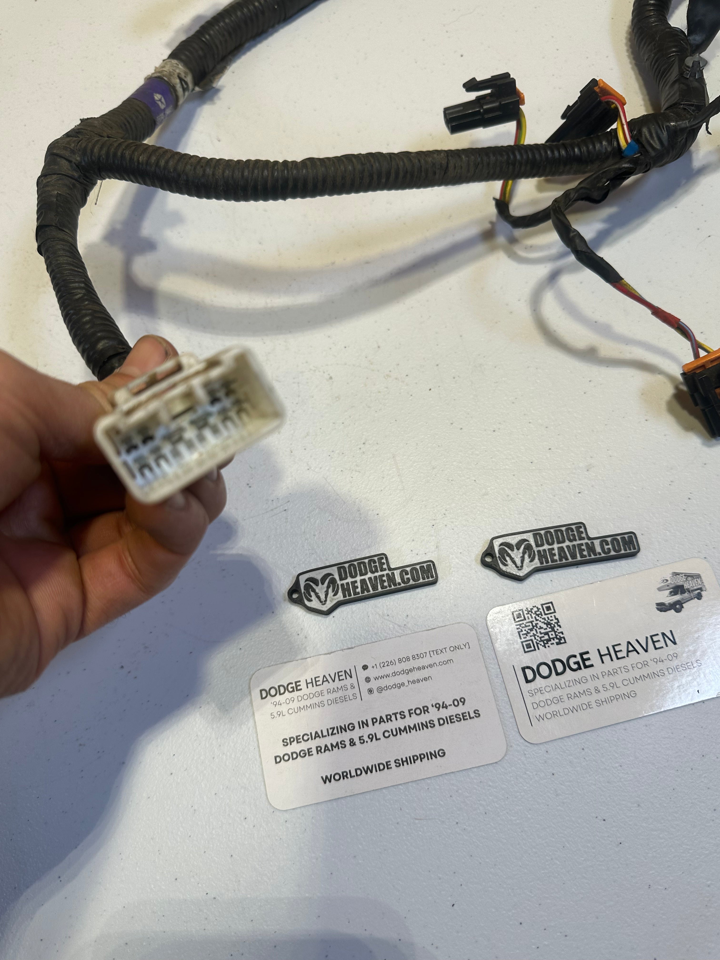 2000-2002 Dodge Ram Driver-Side w Power Heated Lumbar Seat Wiring Harness (OEM)