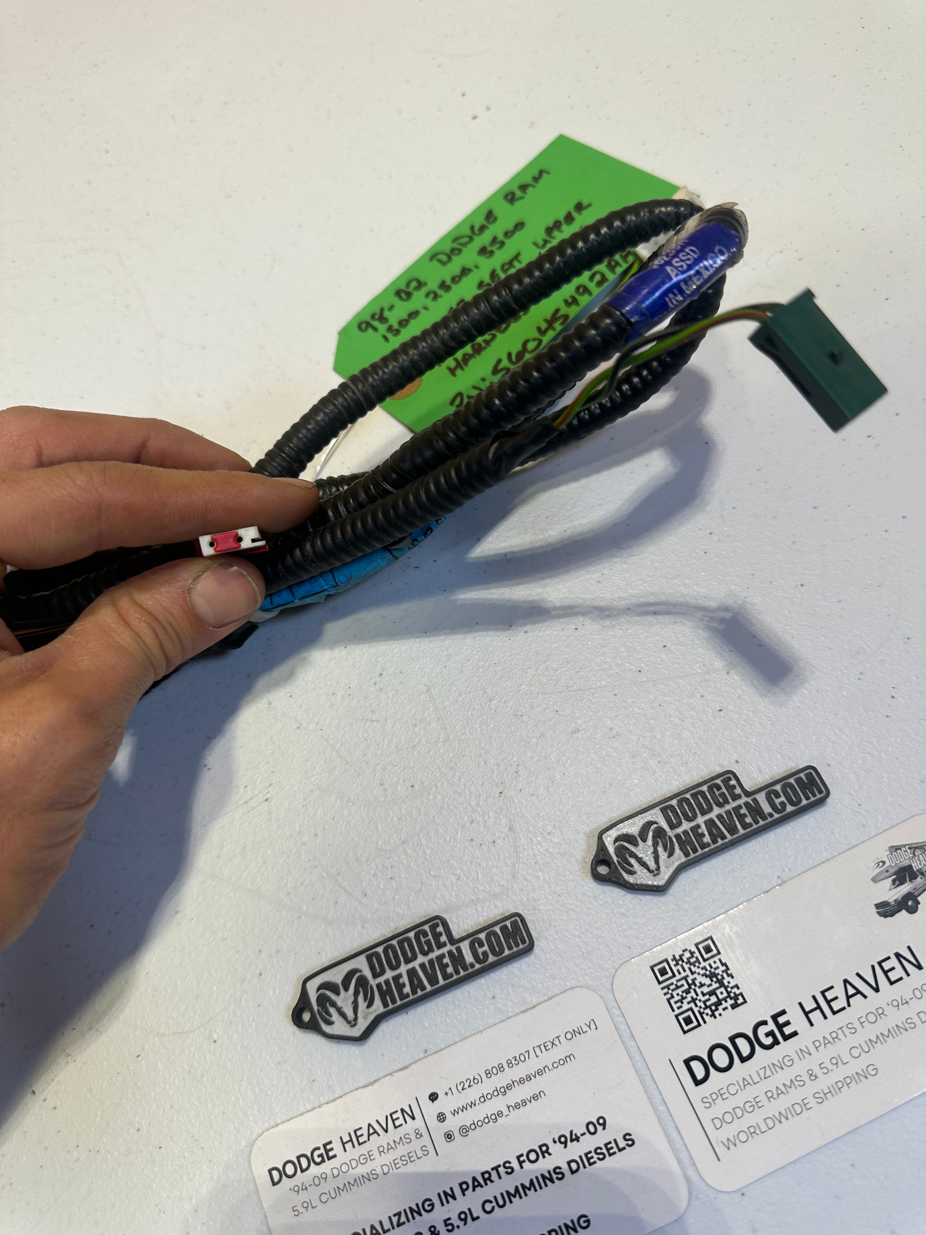 1998-2002 Dodge Ram Driver-Side Seat Belt Wiring Harness (OEM)