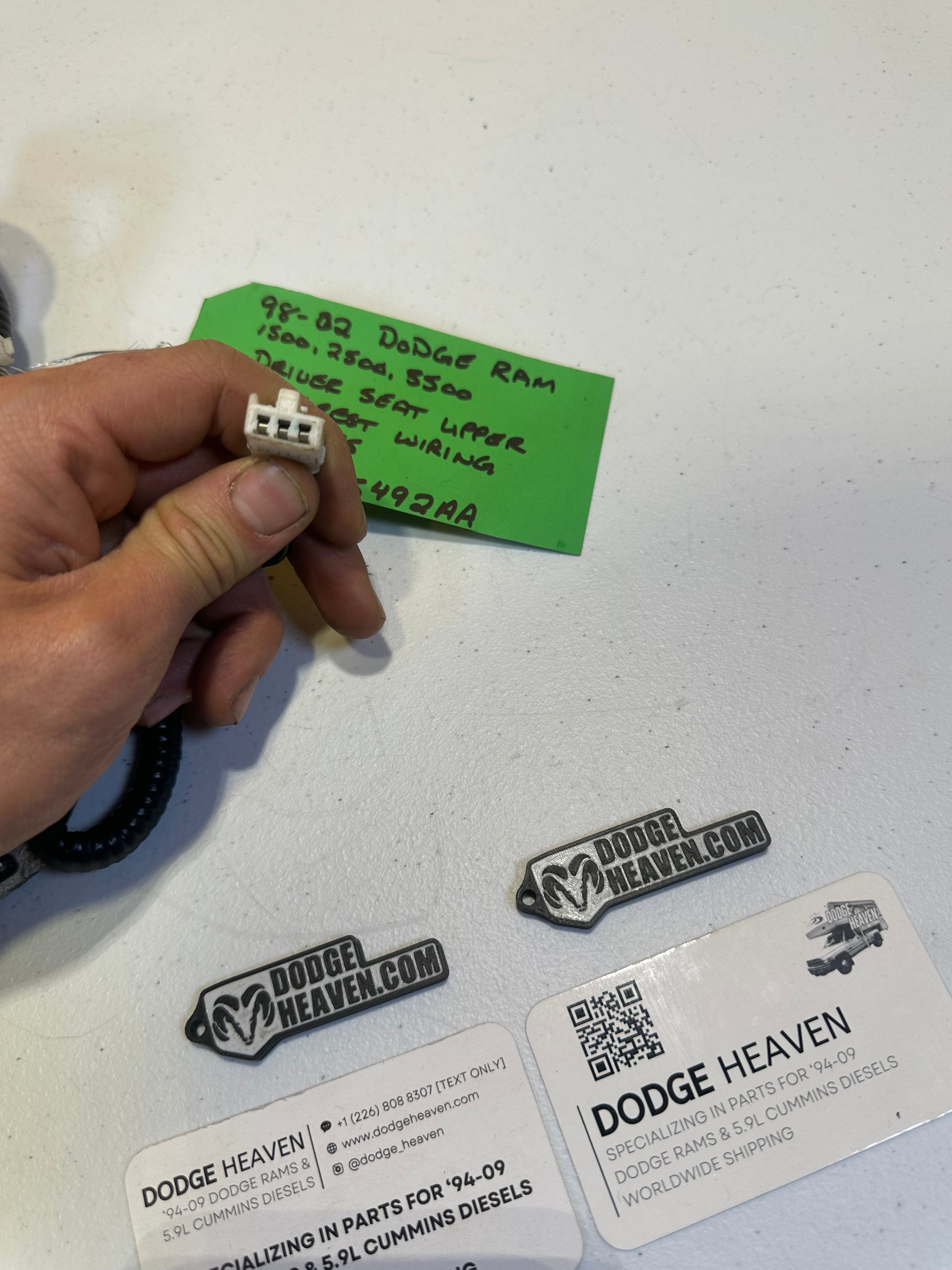 1998-2002 Dodge Ram Driver-Side Seat Belt Wiring Harness (OEM)