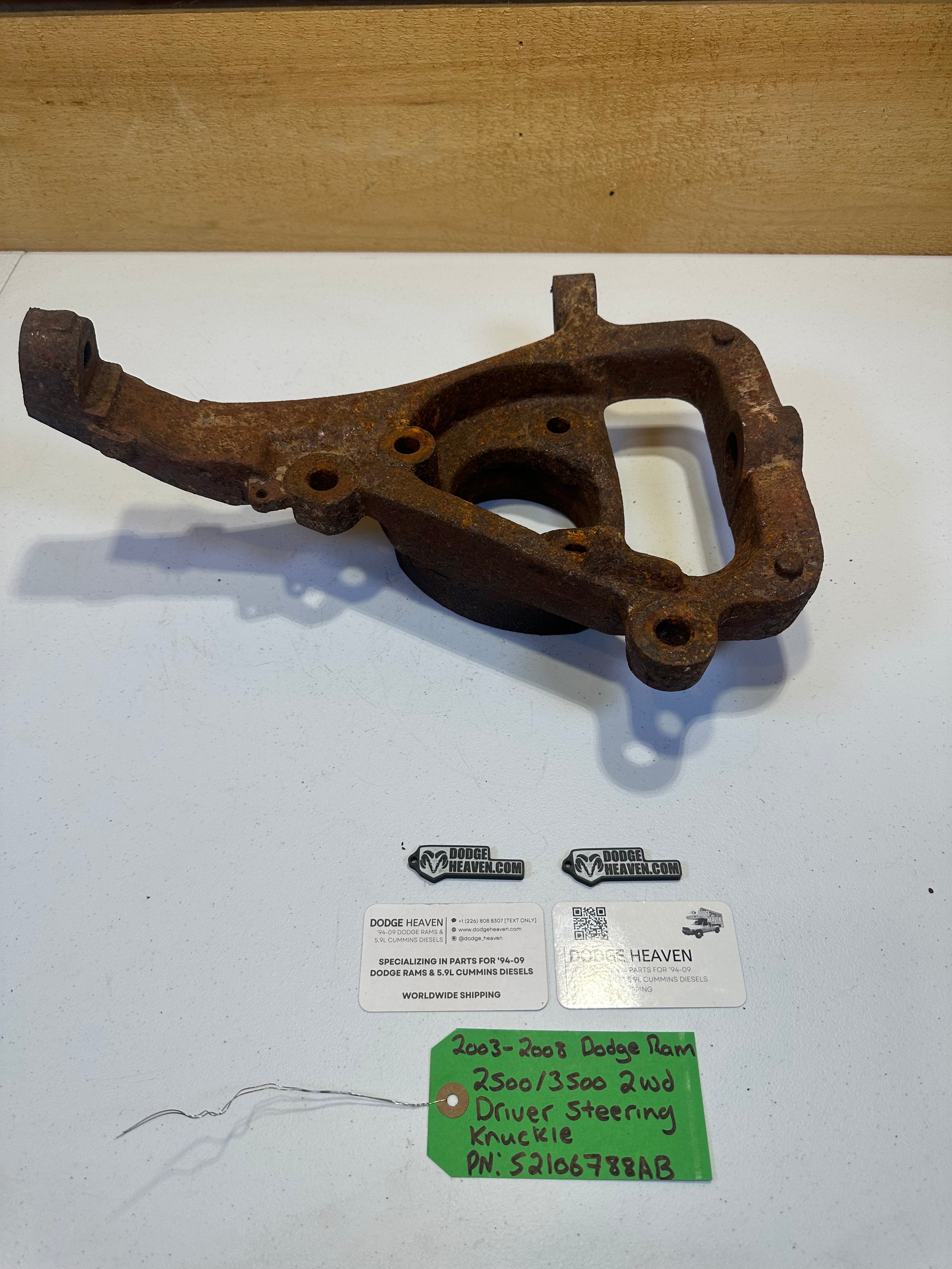 2003-2008 Dodge Ram 2500 3500 2WD Front Driver-Side Spindle Knuckle (OEM)