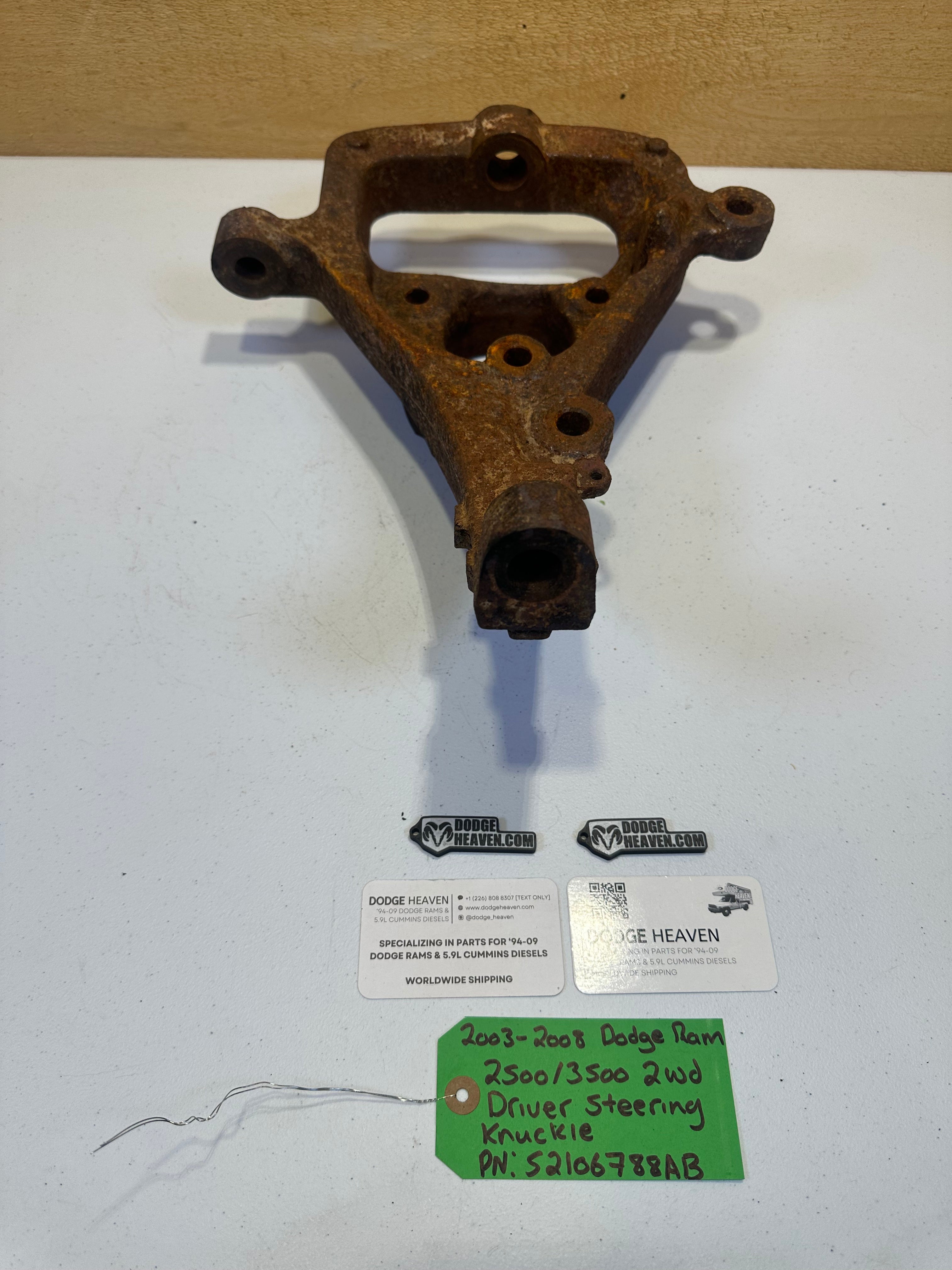 2003-2008 Dodge Ram 2500 3500 2WD Front Driver-Side Spindle Knuckle (OEM)