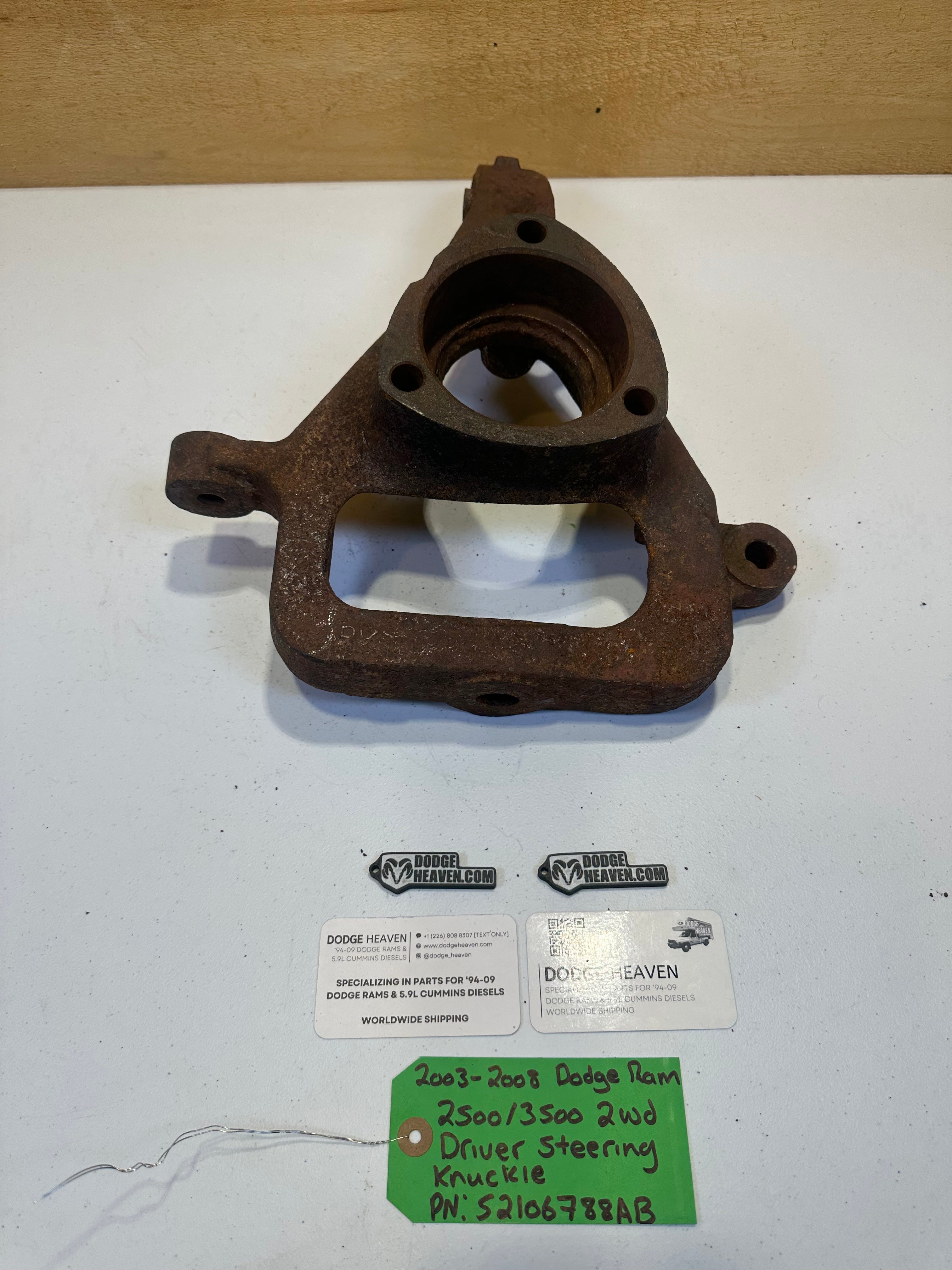 2003-2008 Dodge Ram 2500 3500 2WD Front Driver-Side Spindle Knuckle (OEM)