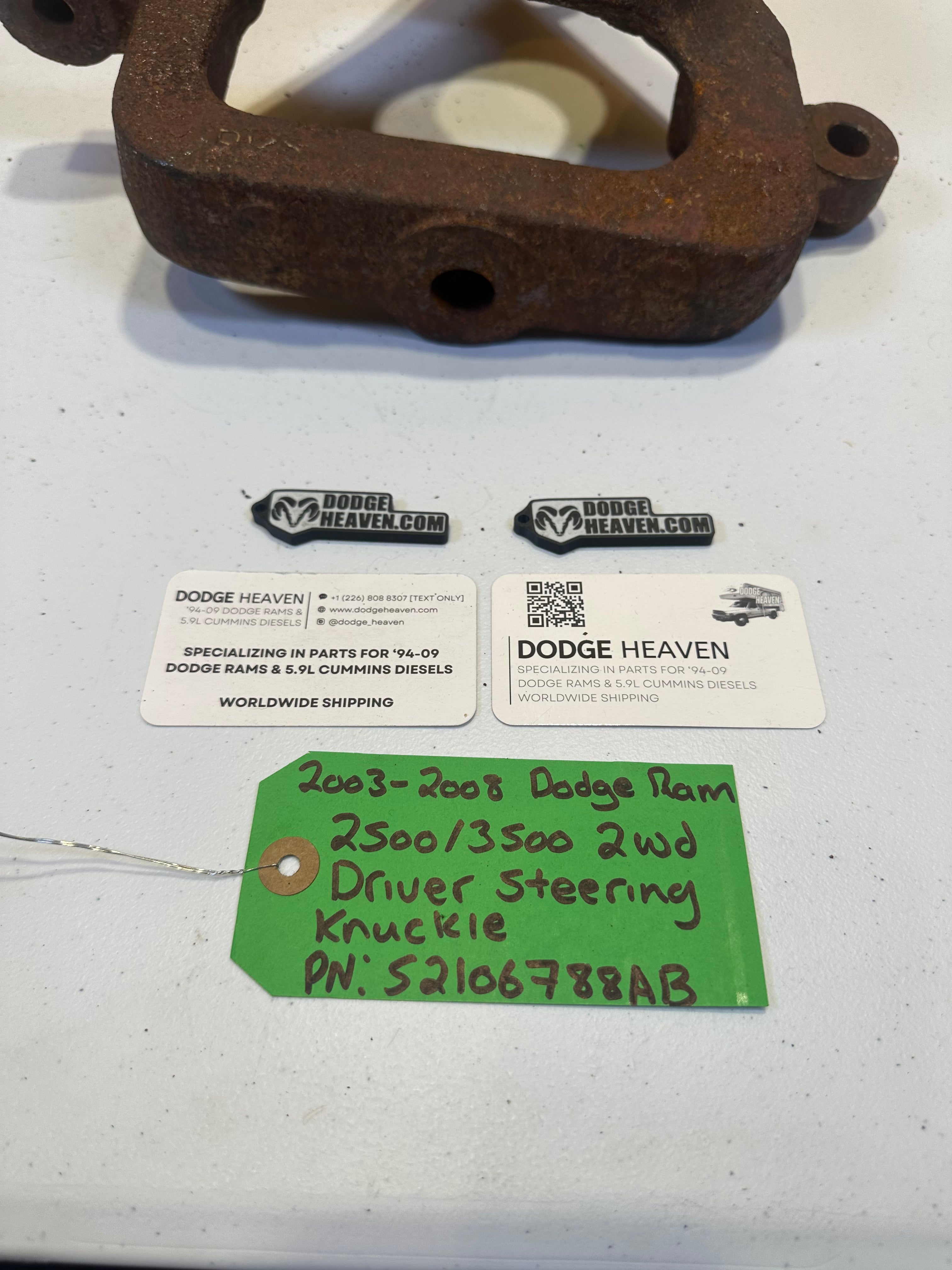 2003-2008 Dodge Ram 2500 3500 2WD Front Driver-Side Spindle Knuckle (OEM)