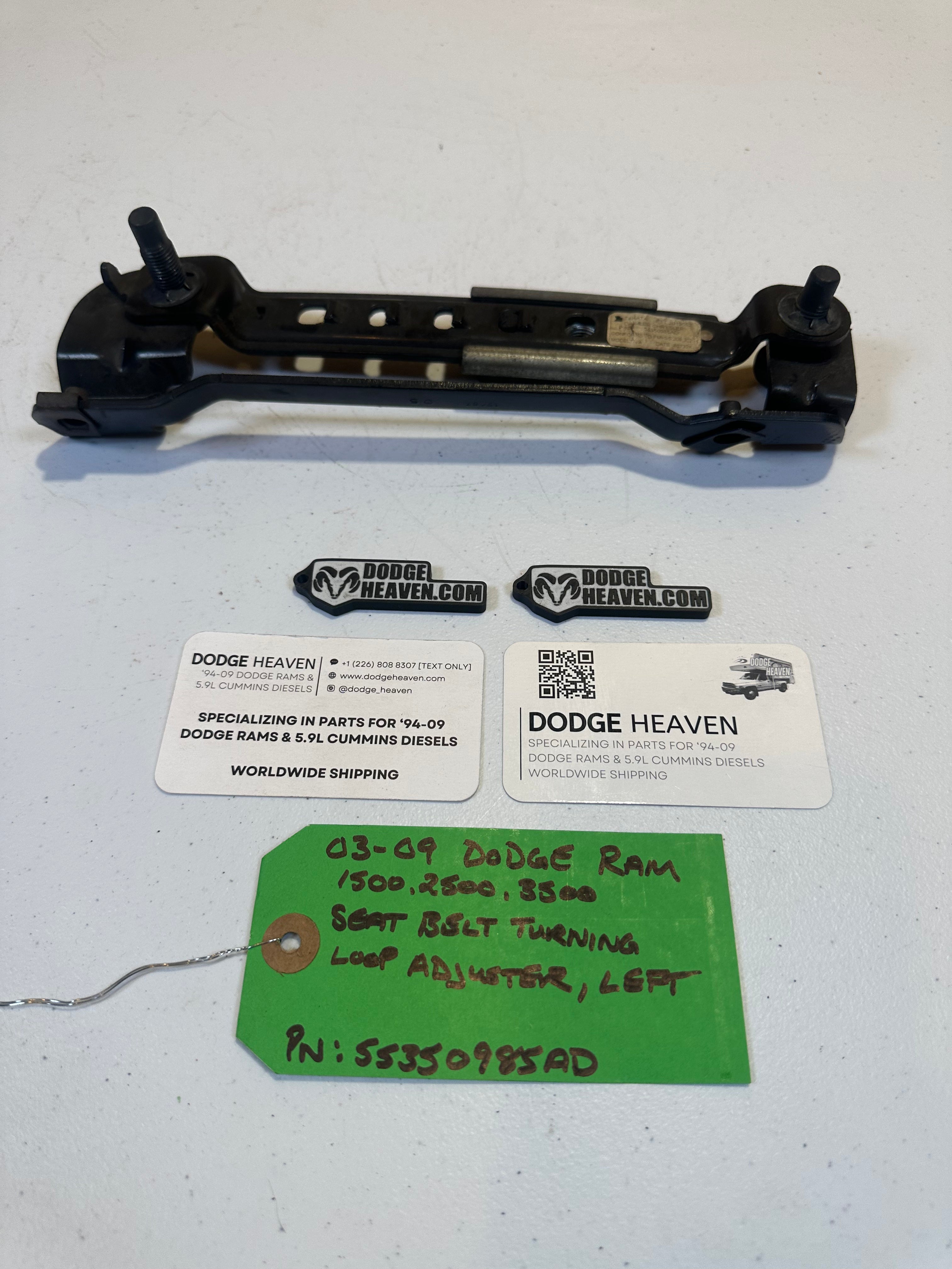 2003-2009 Dodge Ram 1500 2500 3500 Driver-Side Seat Belt Turning loop Adjuster (OEM)