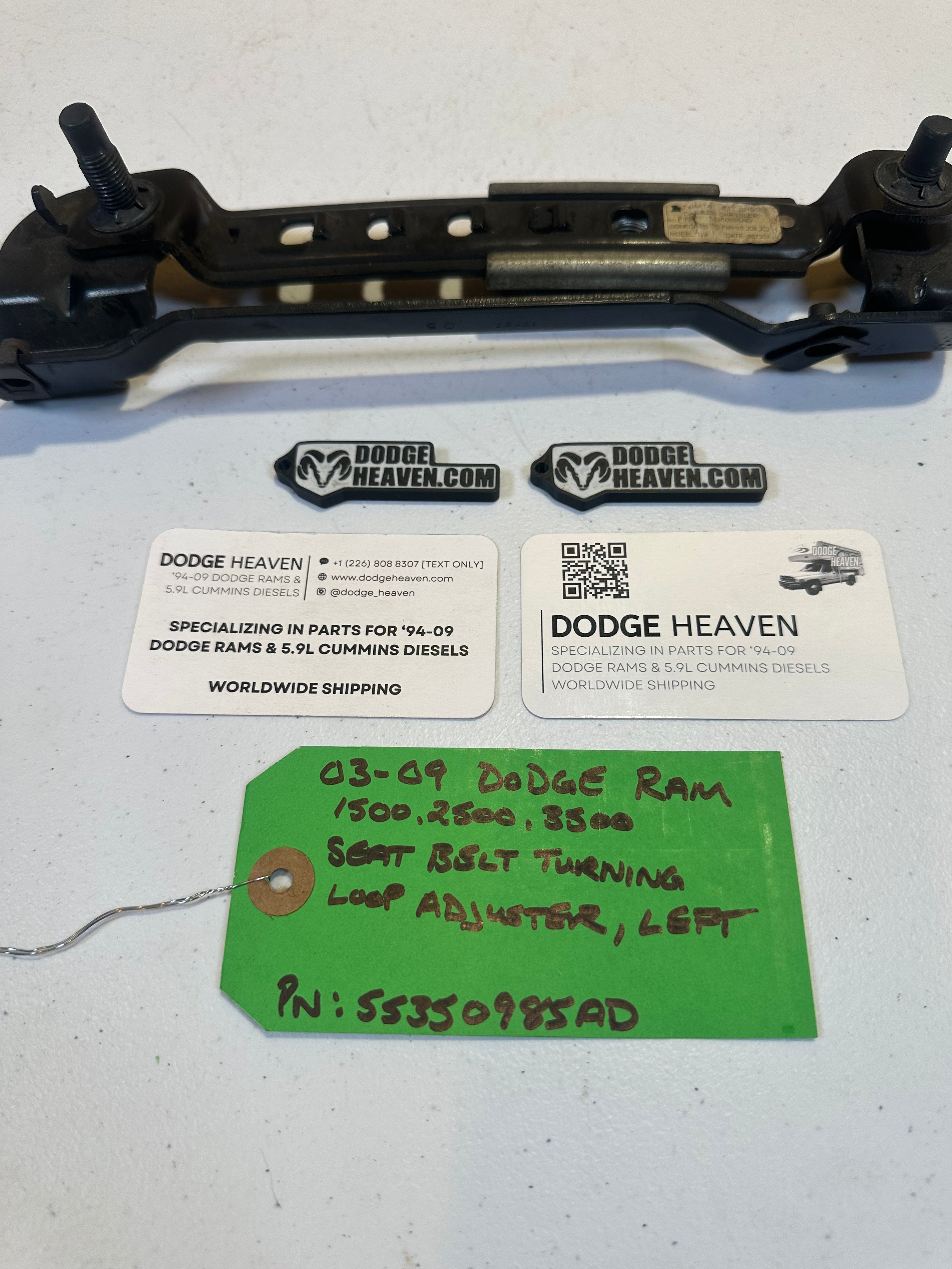 2003-2009 Dodge Ram 1500 2500 3500 Driver-Side Seat Belt Turning loop Adjuster (OEM)