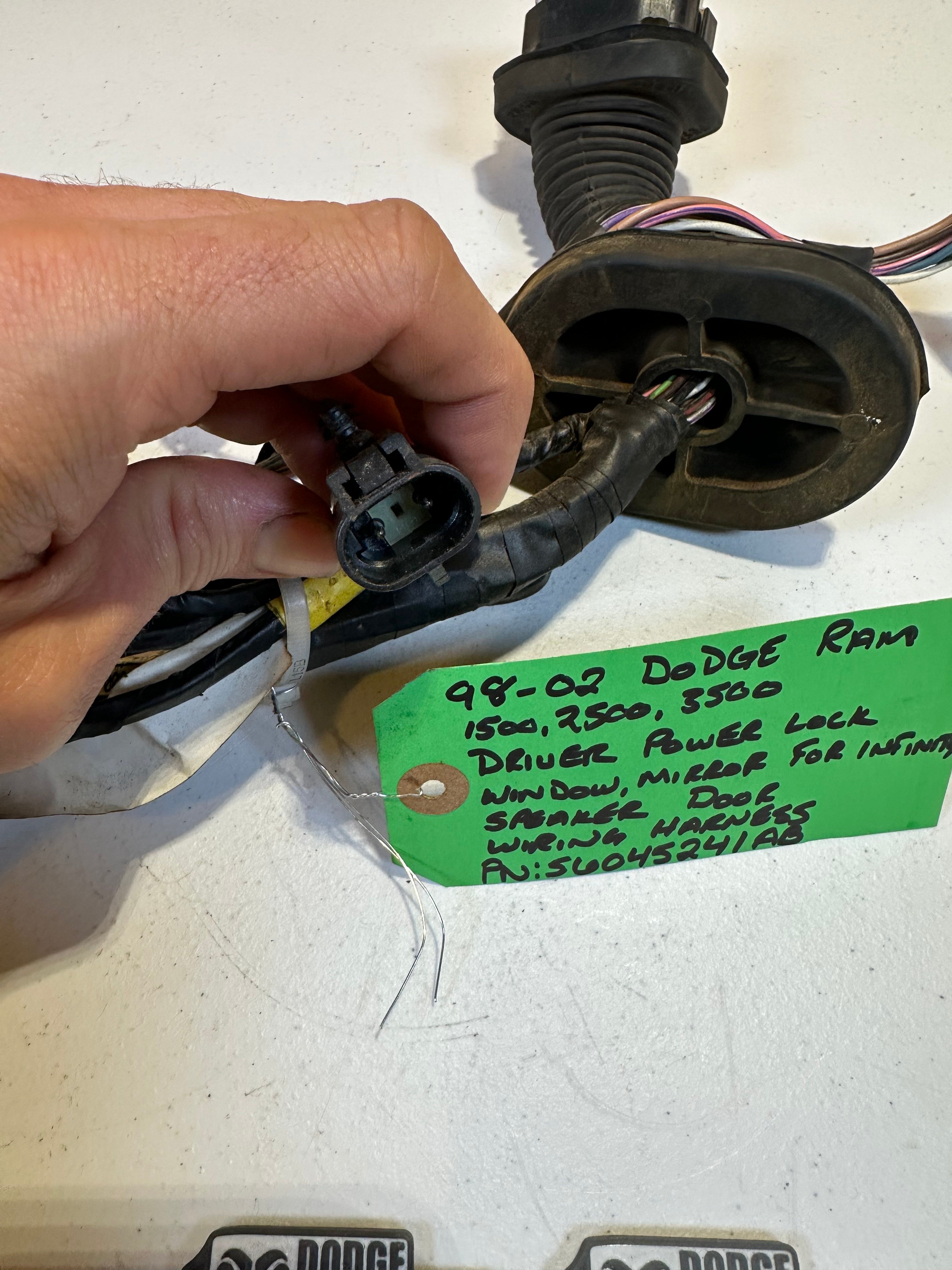 1998-2002 Ram 1500 2500 3500 Driver-Side Door Harness w/ Infinity (OEM)