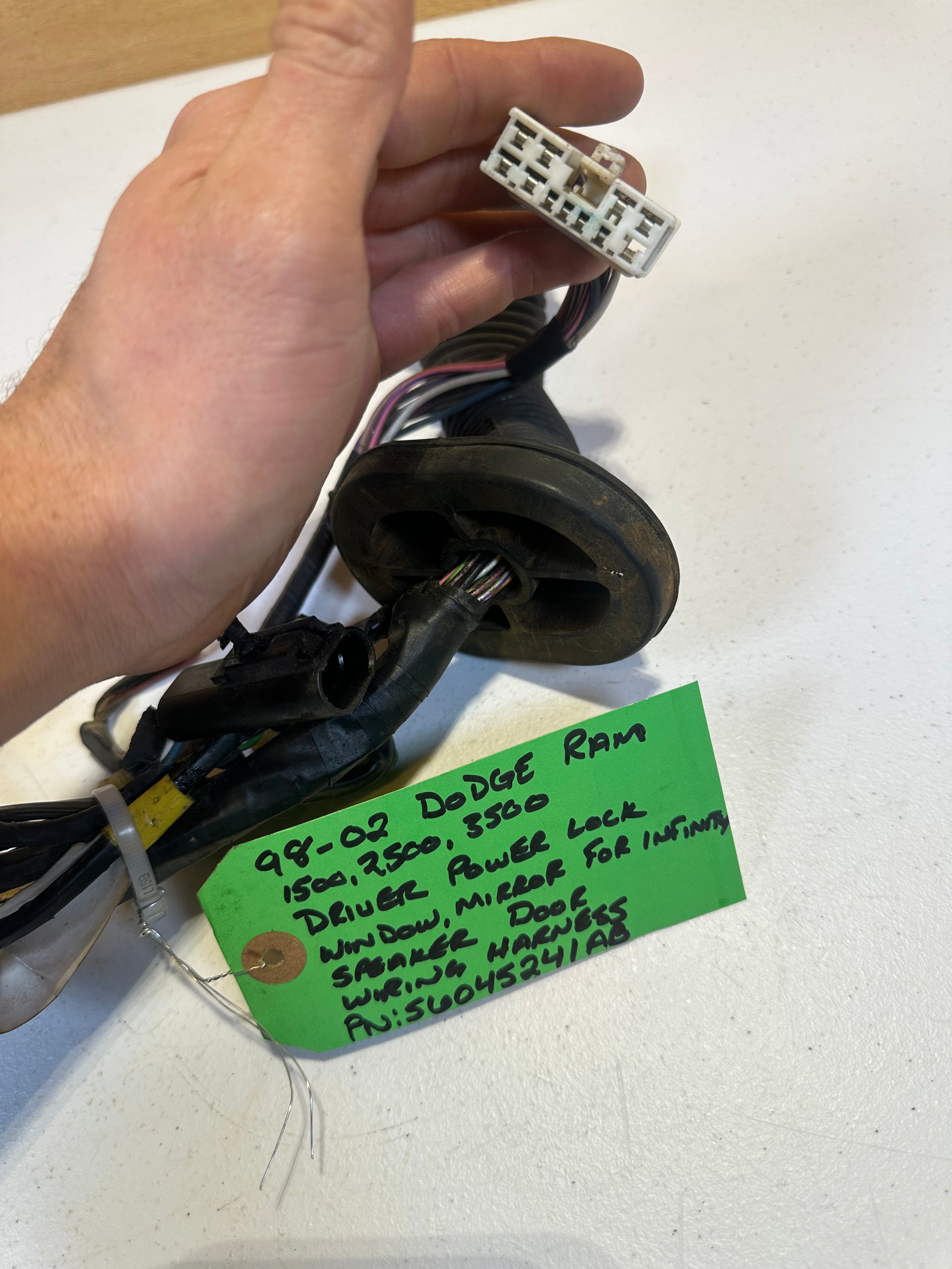 1998-2002 Ram 1500 2500 3500 Driver-Side Door Harness w/ Infinity (OEM)