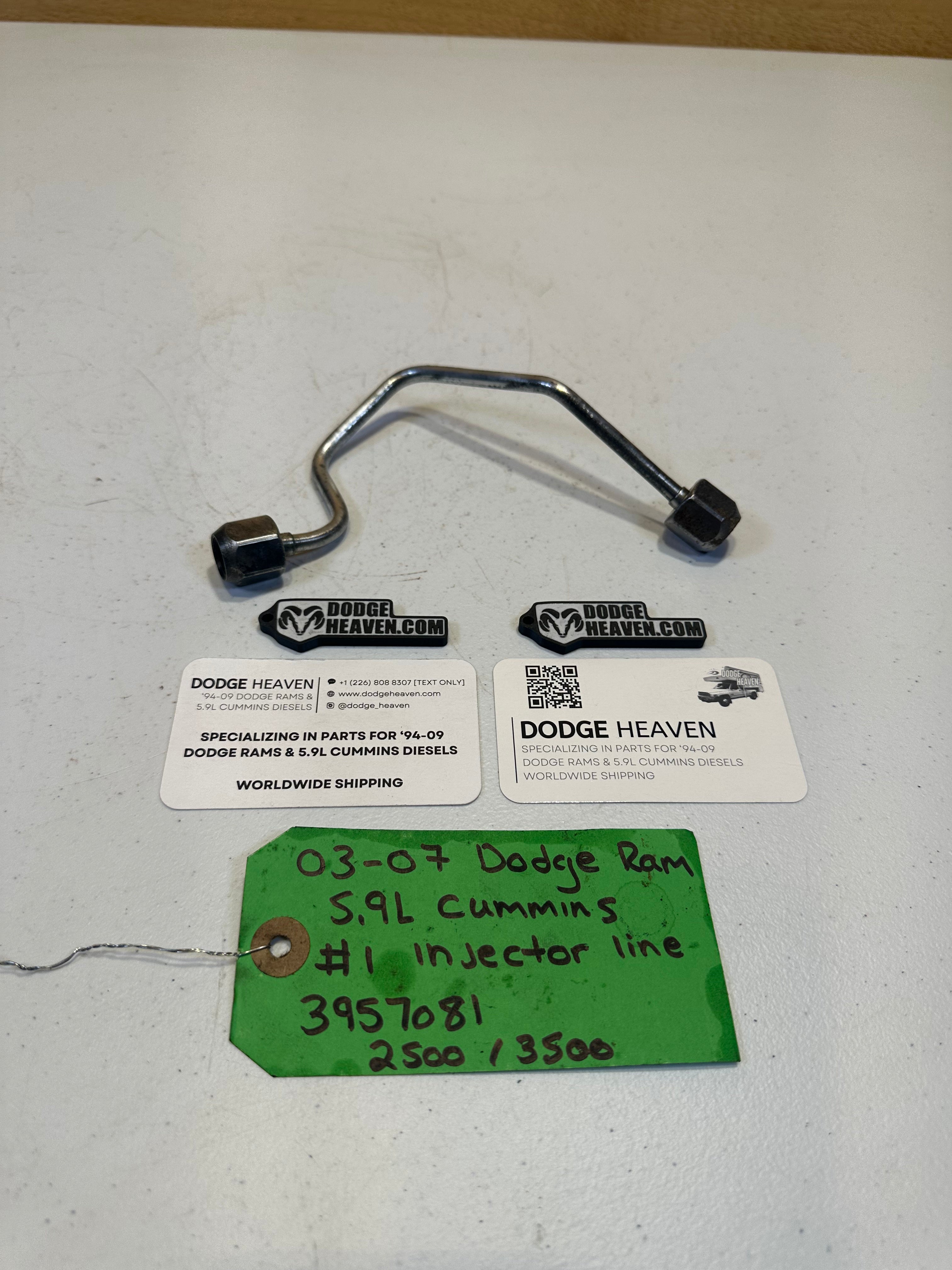 2003-2007 Dodge Ram 2500 3500 5.9L Cummins CR Injector Line #1 (OEM)