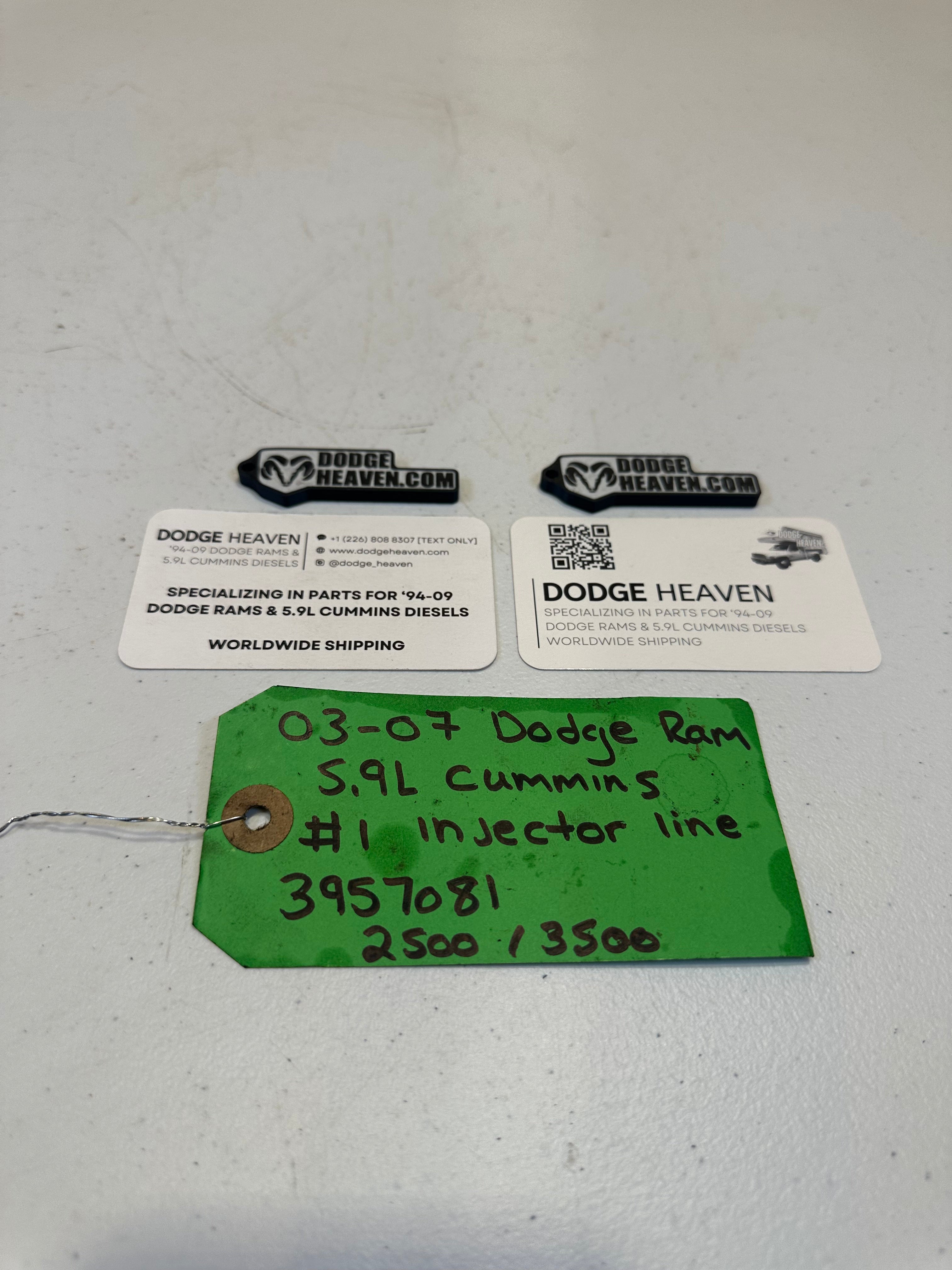 2003-2007 Dodge Ram 2500 3500 5.9L Cummins CR Injector Line #1 (OEM)