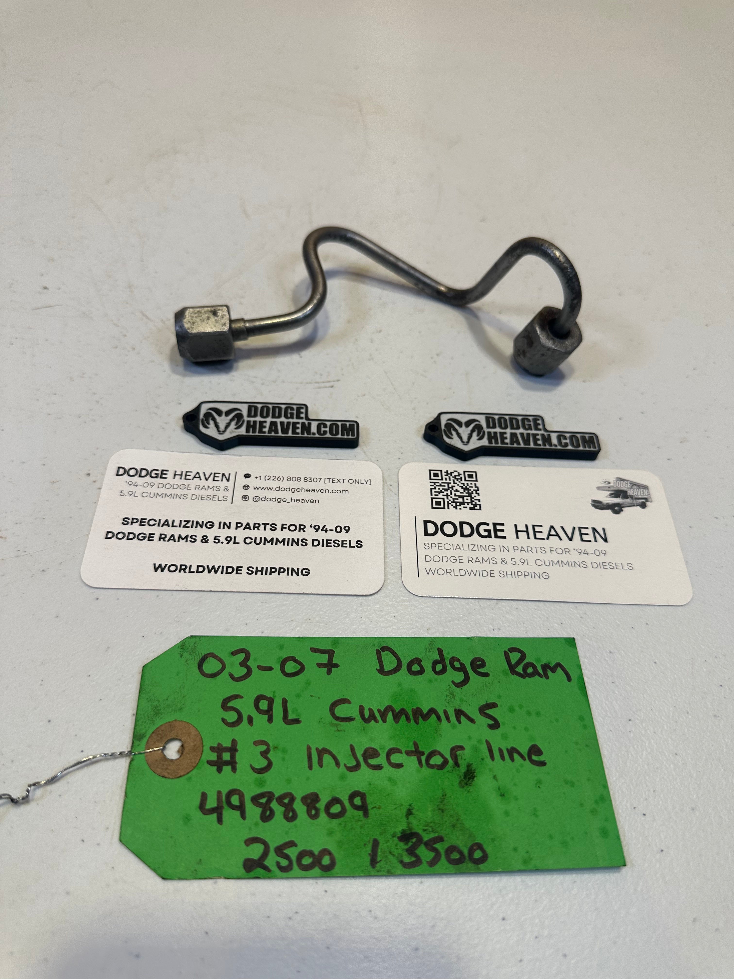 2003-2007 Dodge Ram 2500 3500 5.9L Cummins CR Injector Line #3 (OEM)