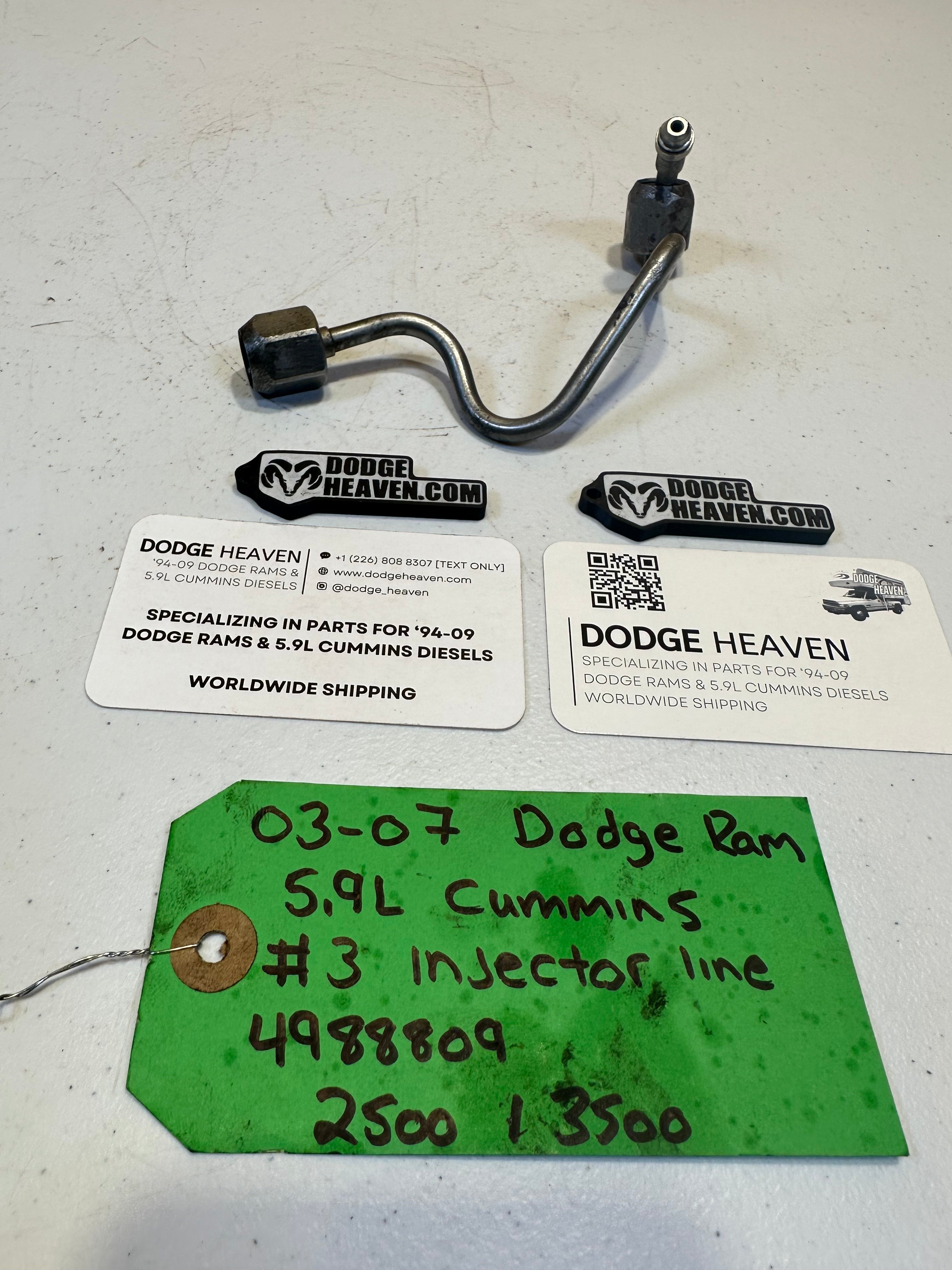 2003-2007 Dodge Ram 2500 3500 5.9L Cummins CR Injector Line #3 (OEM)