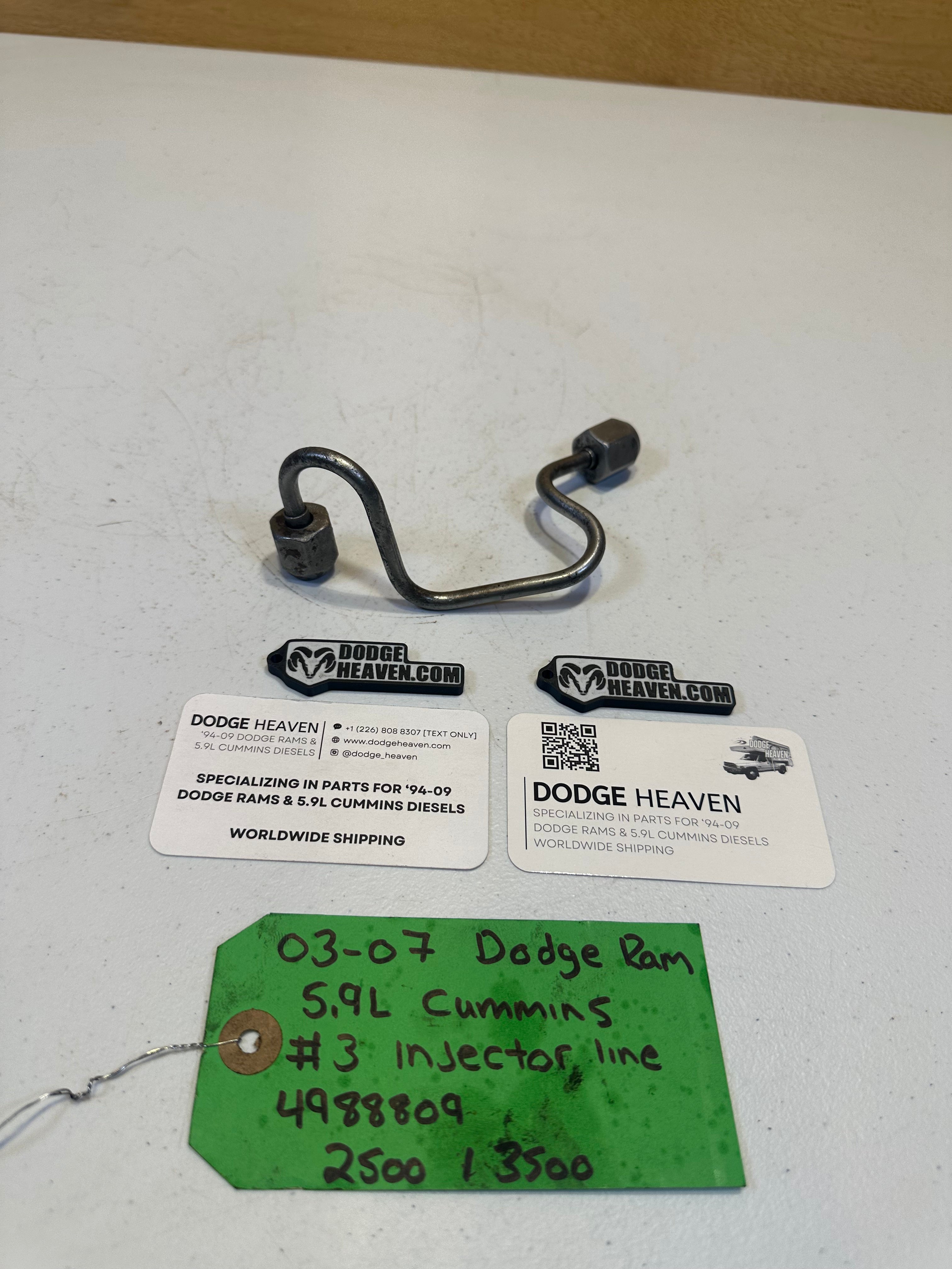 2003-2007 Dodge Ram 2500 3500 5.9L Cummins CR Injector Line #3 (OEM)