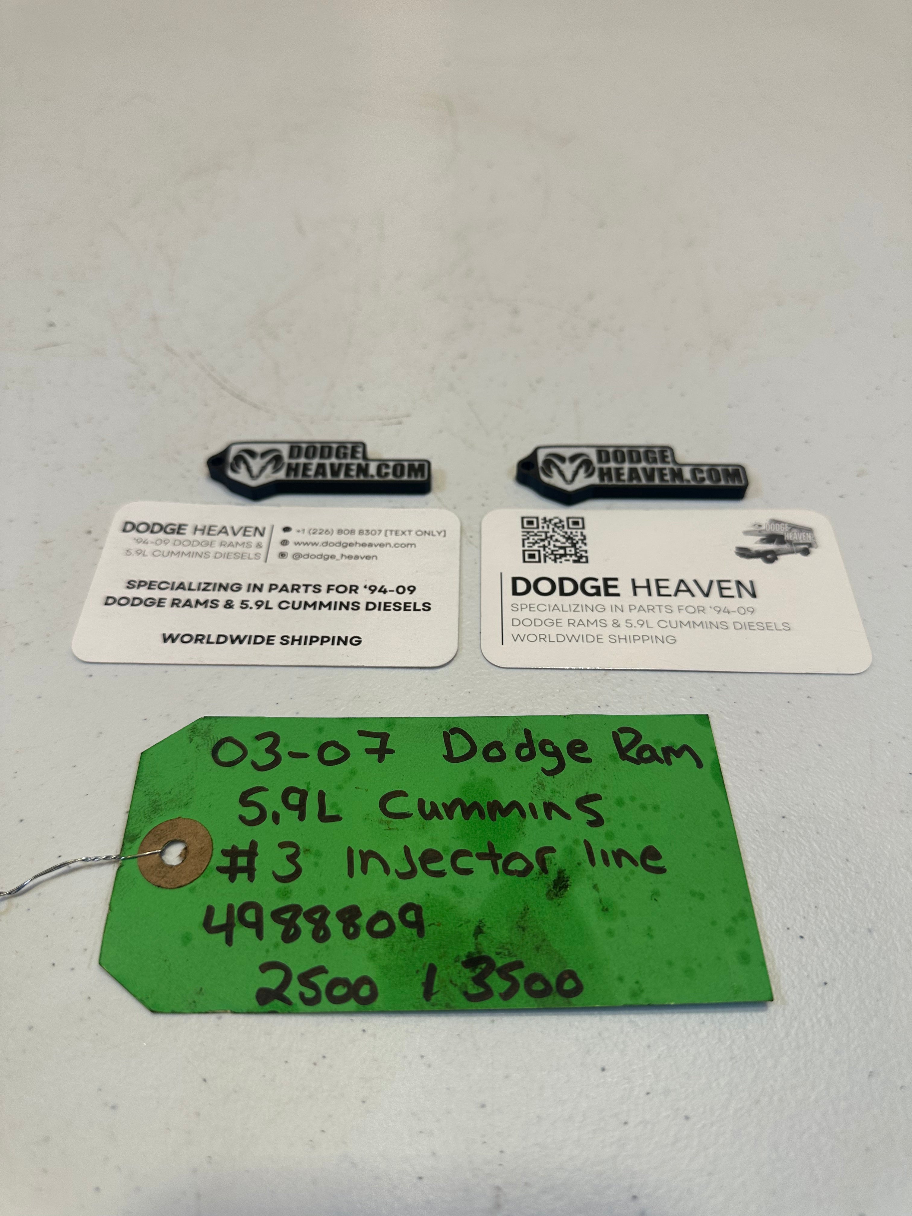 2003-2007 Dodge Ram 2500 3500 5.9L Cummins CR Injector Line #3 (OEM)