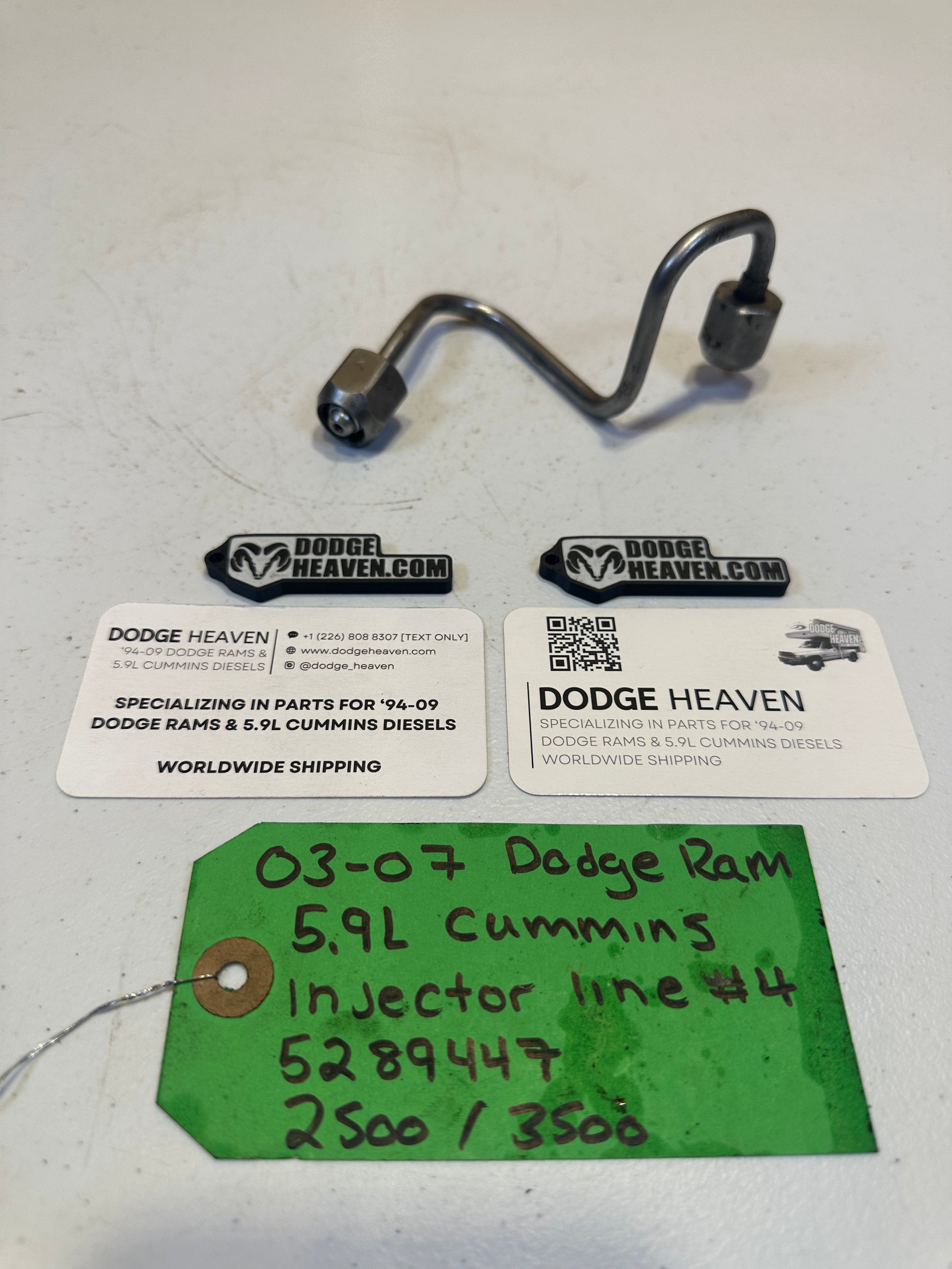 2003-2007 Dodge Ram 2500 3500 5.9L Cummins CR Injector Line #4 (OEM)