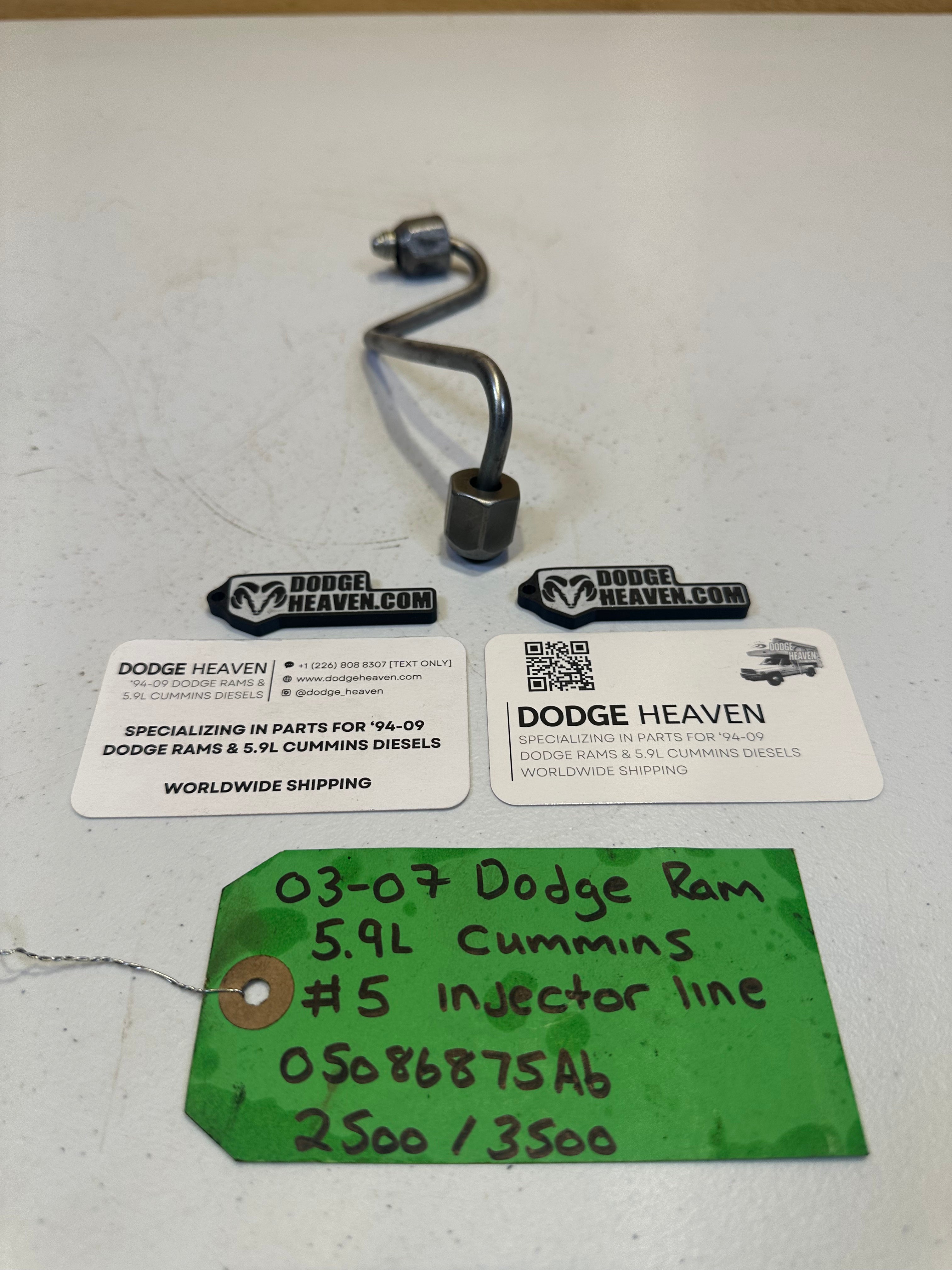 2003-2007 Dodge Ram 2500 3500 5.9L Cummins CR Injector Line #5 (OEM)