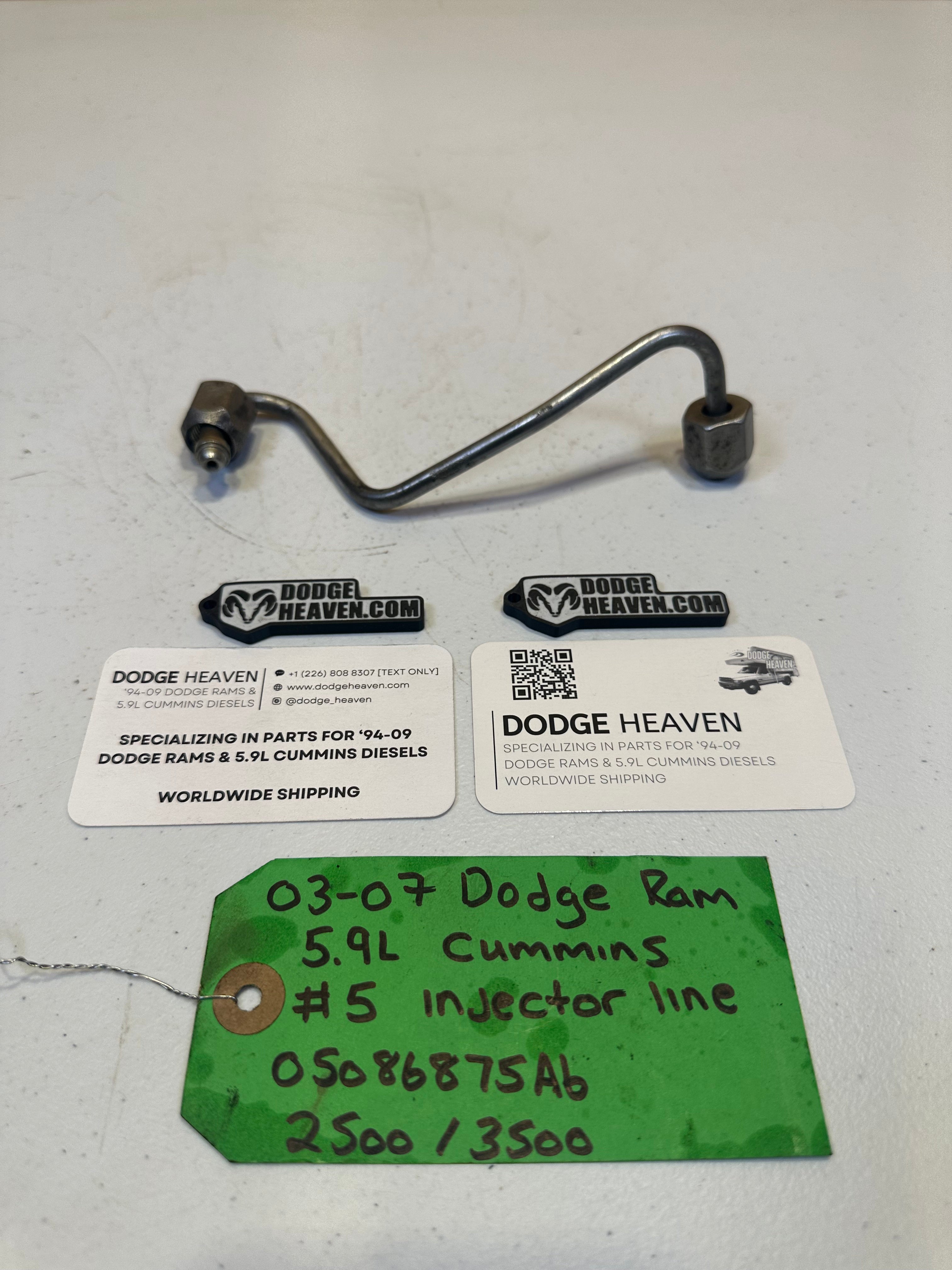 2003-2007 Dodge Ram 2500 3500 5.9L Cummins CR Injector Line #5 (OEM)