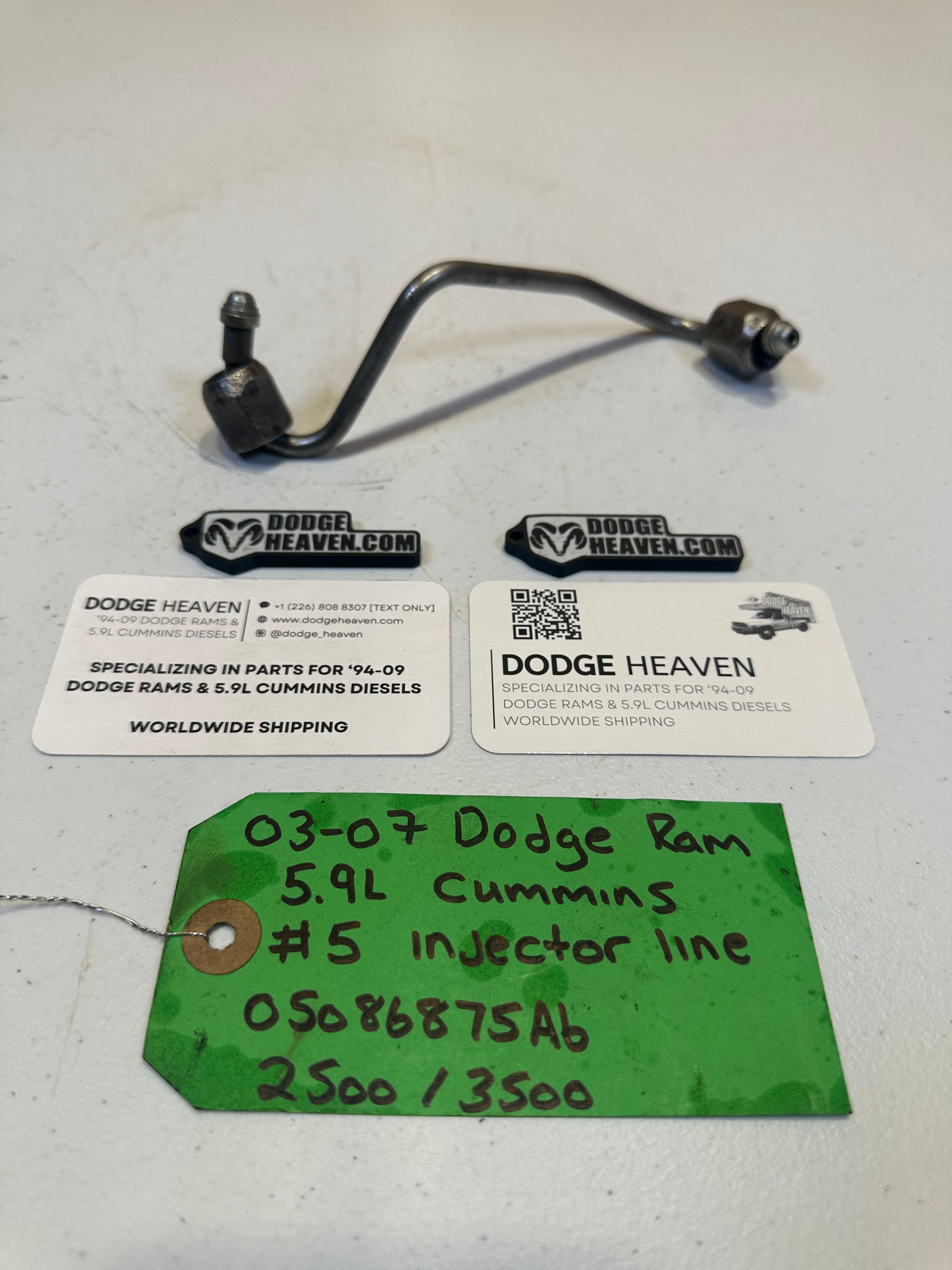 2003-2007 Dodge Ram 2500 3500 5.9L Cummins CR Injector Line #5 (OEM)