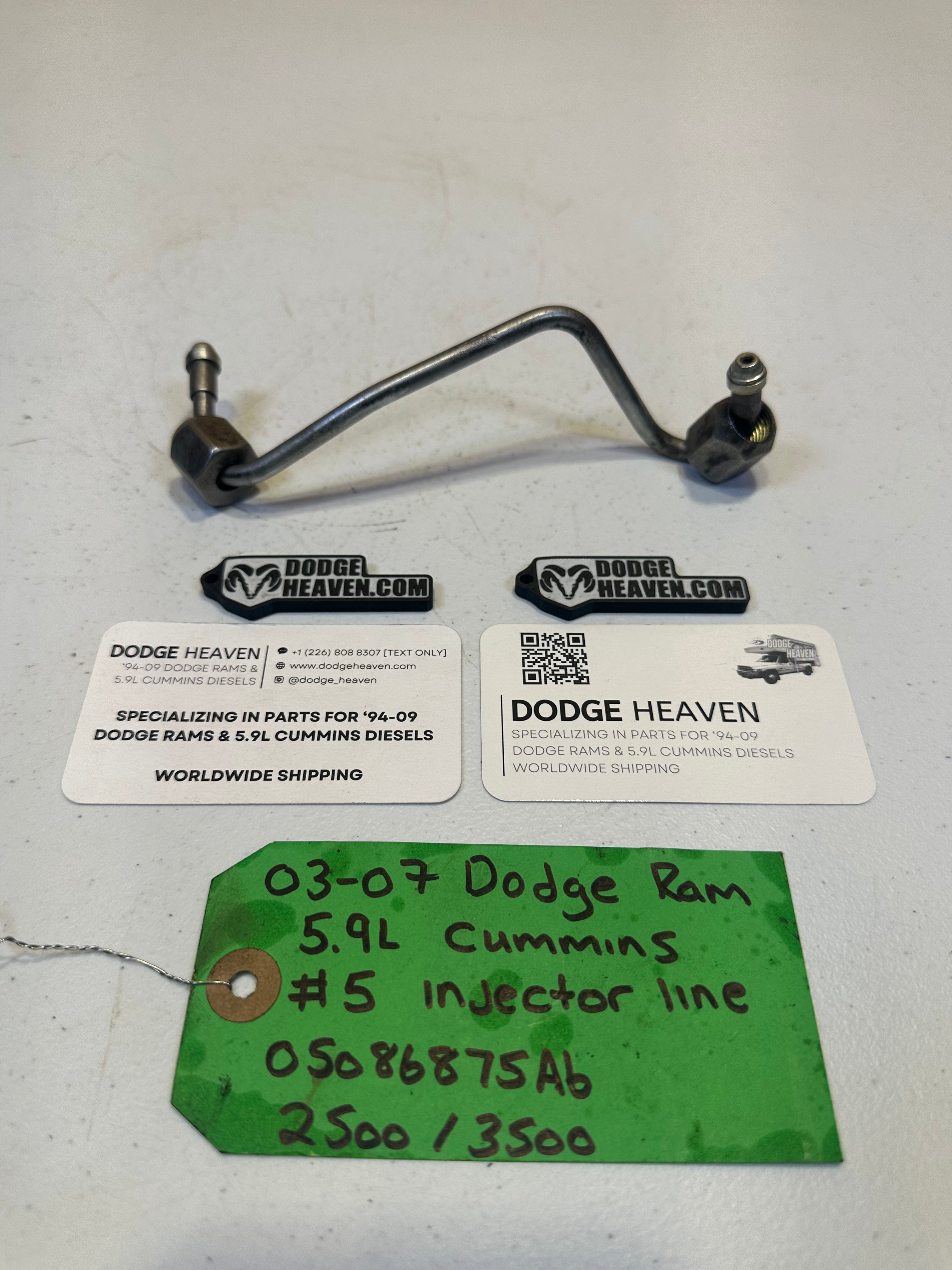 2003-2007 Dodge Ram 2500 3500 5.9L Cummins CR Injector Line #5 (OEM)