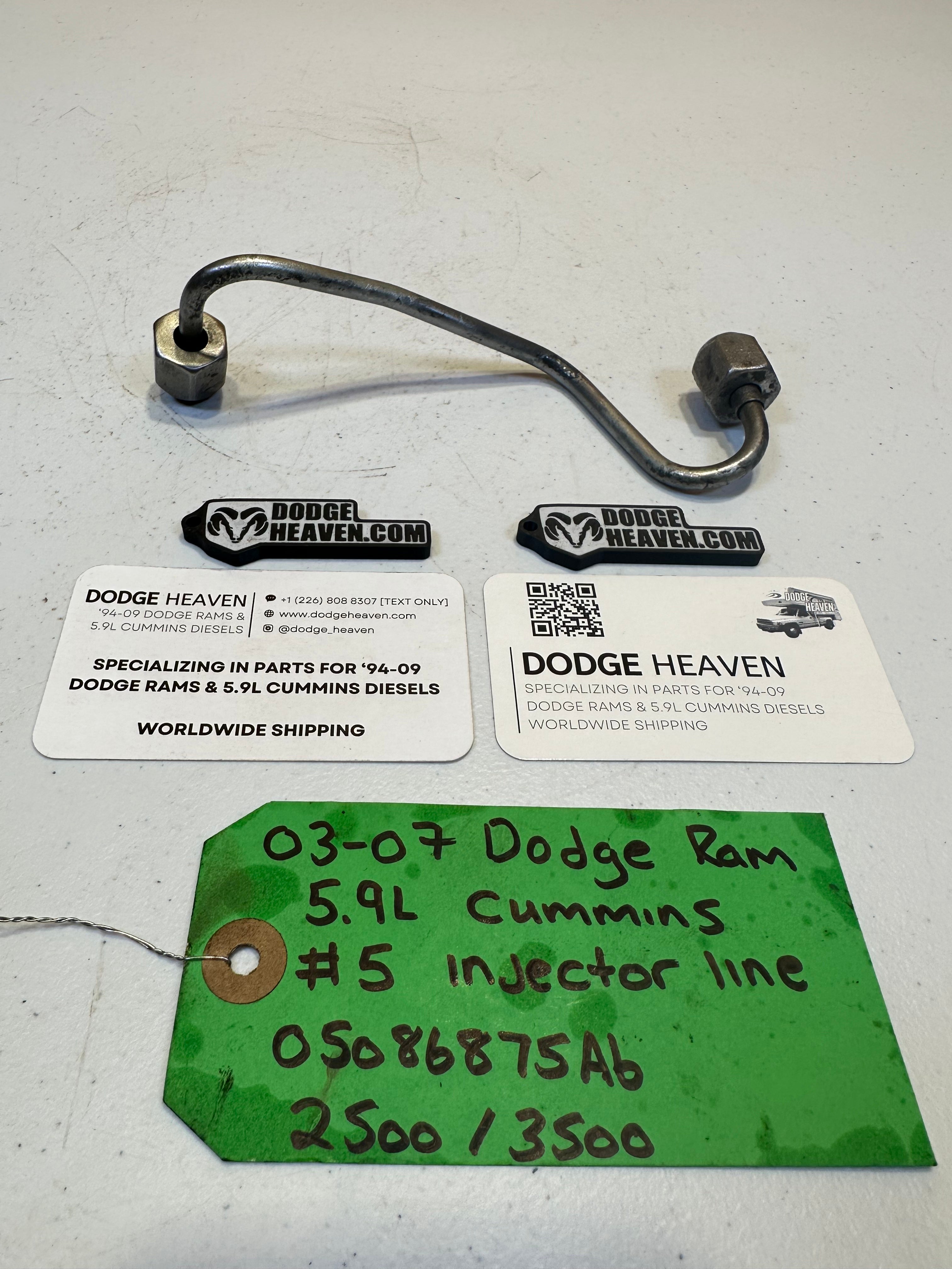 2003-2007 Dodge Ram 2500 3500 5.9L Cummins CR Injector Line #5 (OEM)