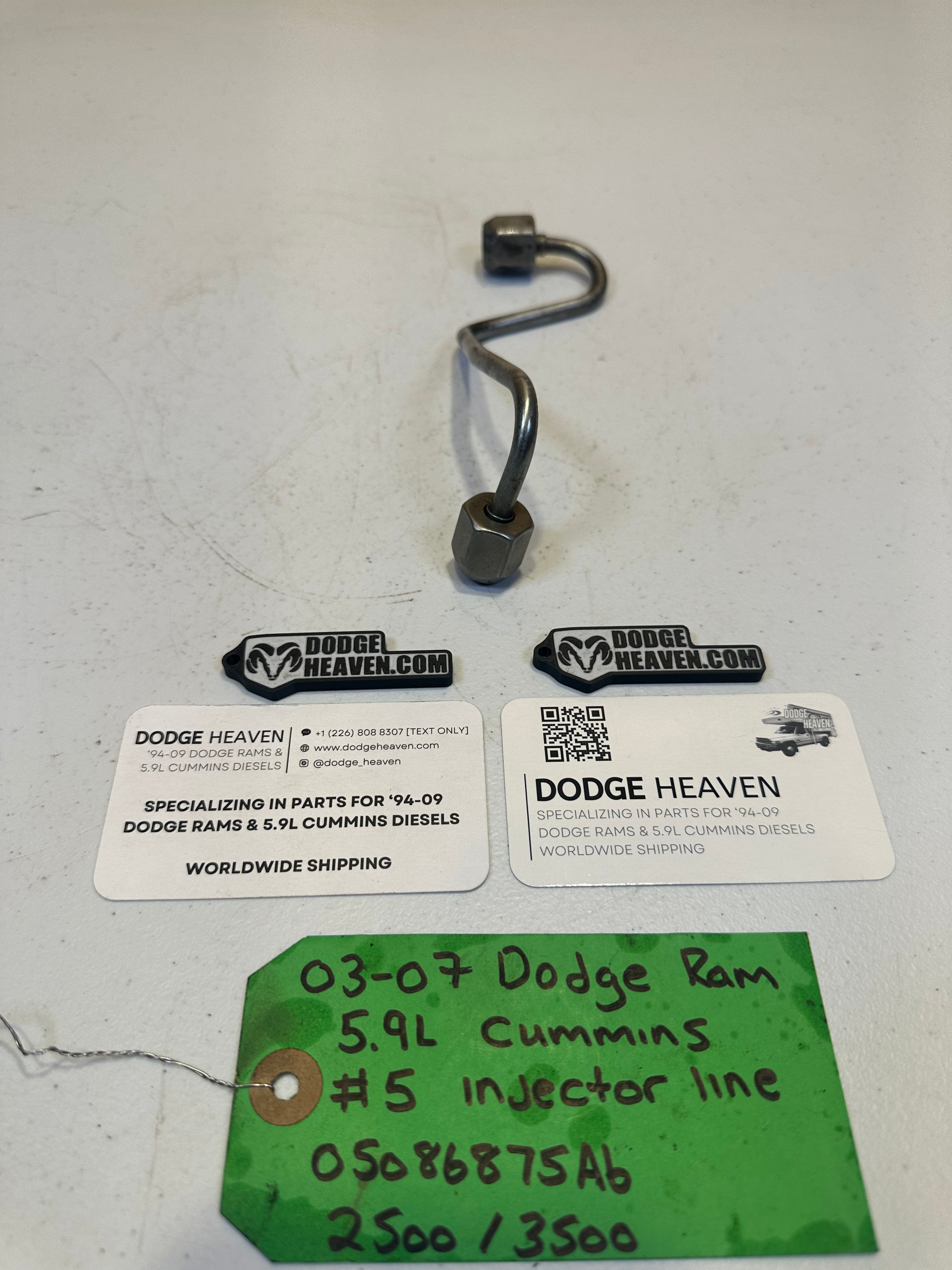 2003-2007 Dodge Ram 2500 3500 5.9L Cummins CR Injector Line #5 (OEM)